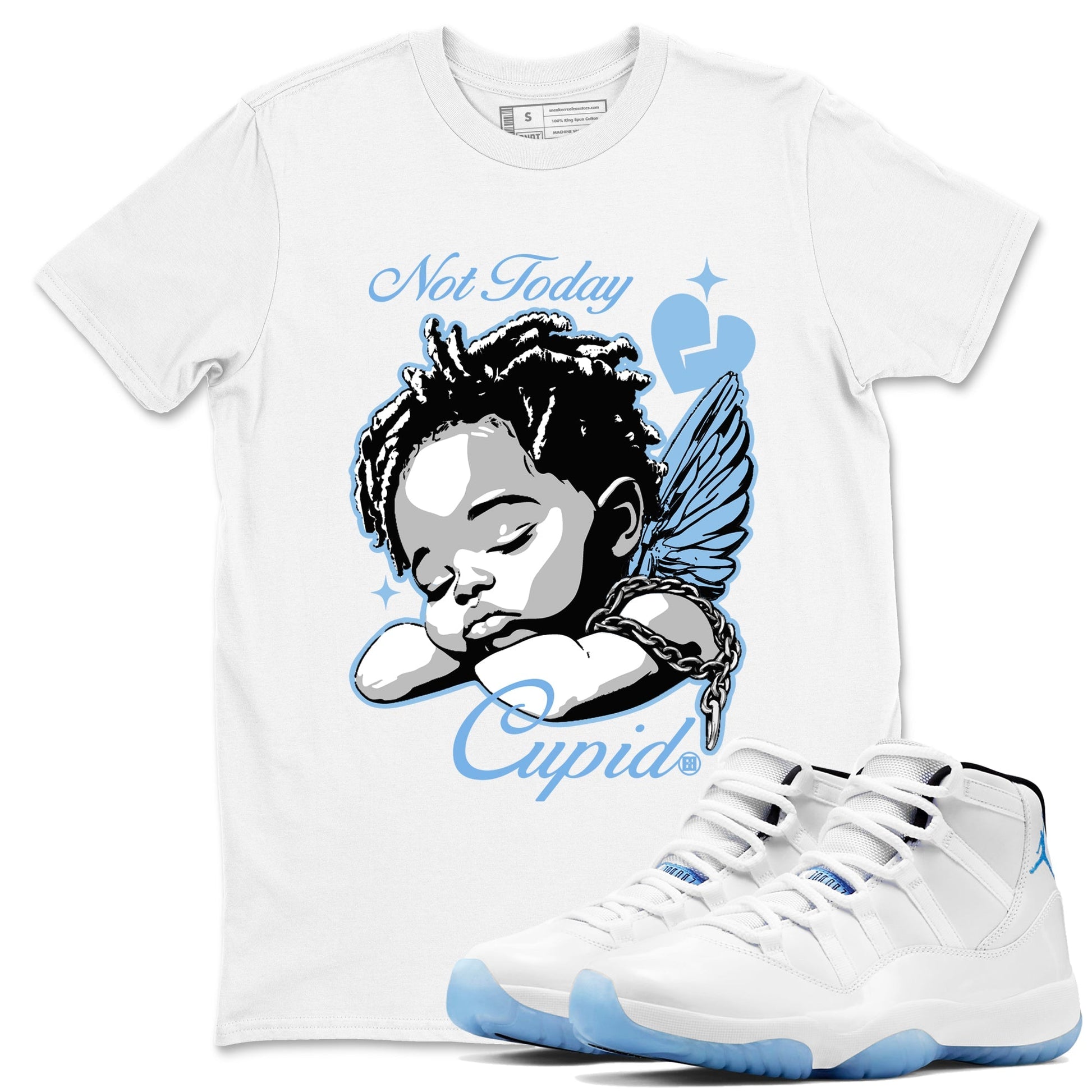Not Today Cupid Sneaker Tees - Air Jordan 11 Legend Blue