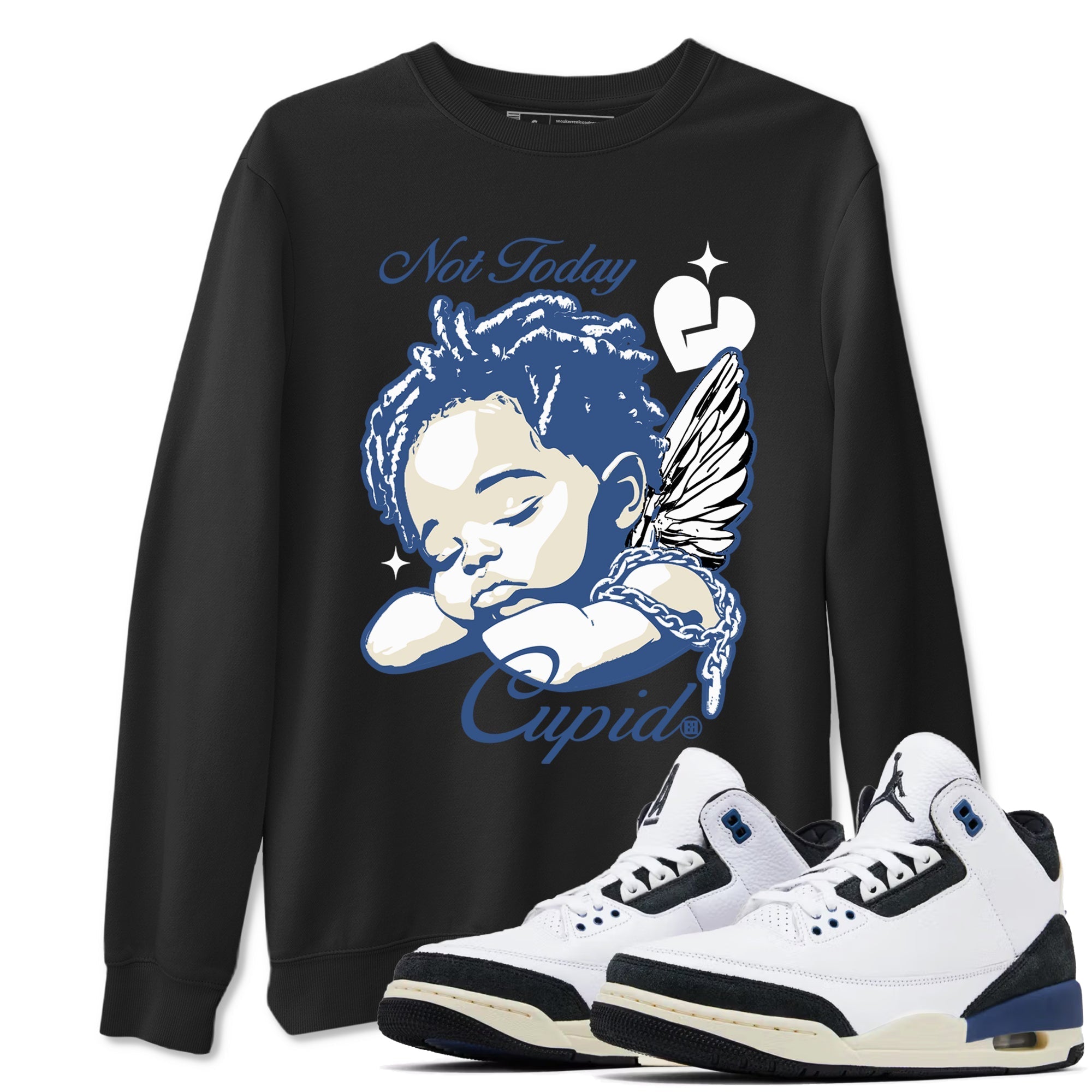 Not Today Cupid Sneaker Tees - Air Jordan 3 A Ma Maniere x Diffused Blue