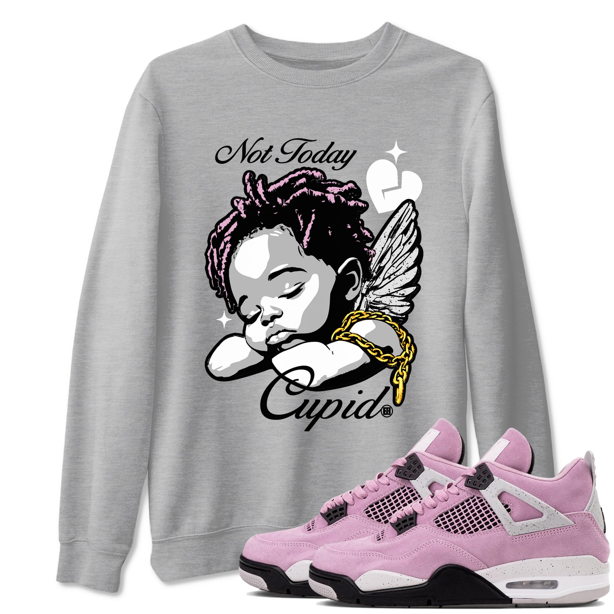 Not Today Cupid Sneaker Tees - Air Jordan 4 Orchid