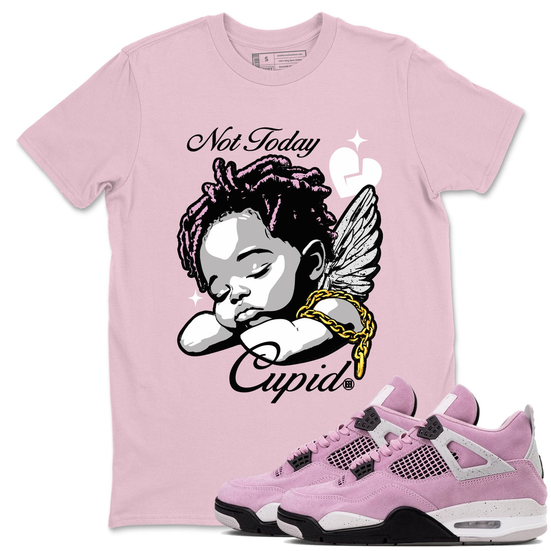 Not Today Cupid Sneaker Tees - Air Jordan 4 Orchid