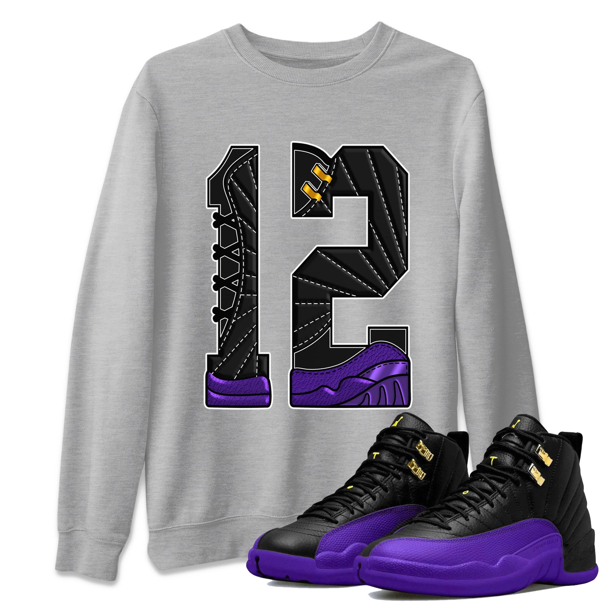 Number 12 Unisex Tops - Air Jordan 12 Field Purple