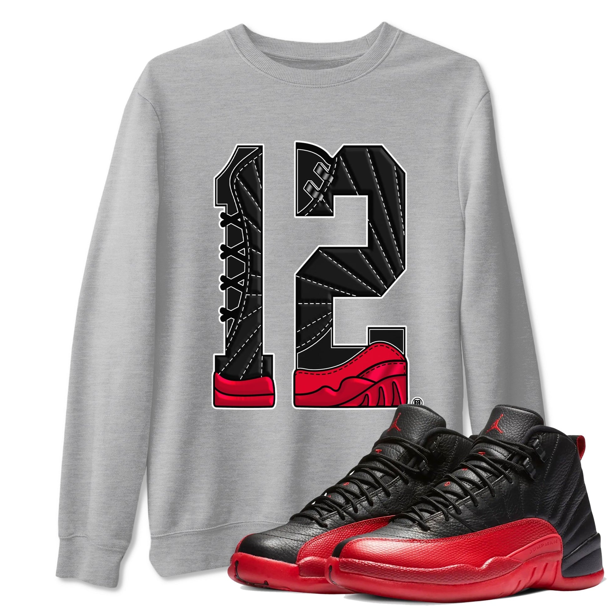 Number 12 Sneaker Tees - Air Jordan 12 Flu Game
