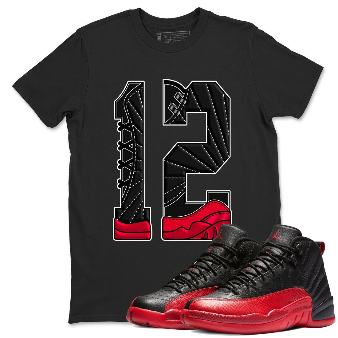 Number 12 Sneaker Tees - Air Jordan 12 Flu Game