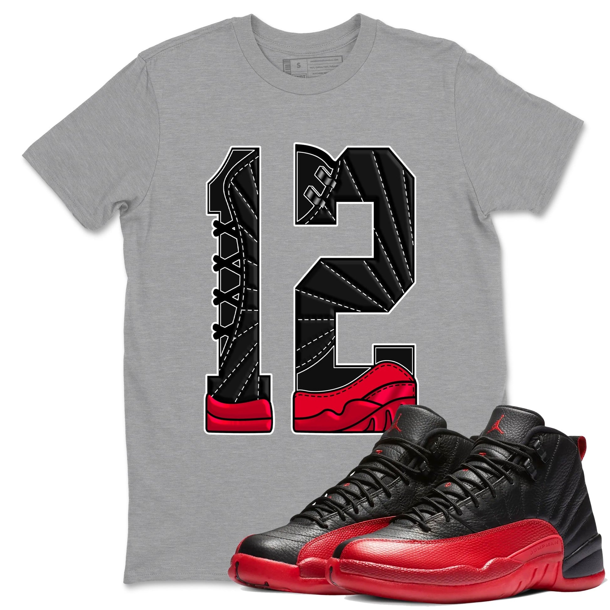 Number 12 Sneaker Tees - Air Jordan 12 Flu Game