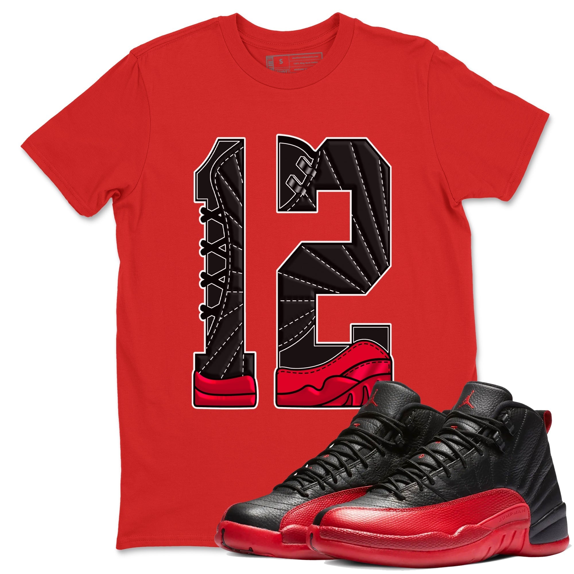 Number 12 Sneaker Tees - Air Jordan 12 Flu Game