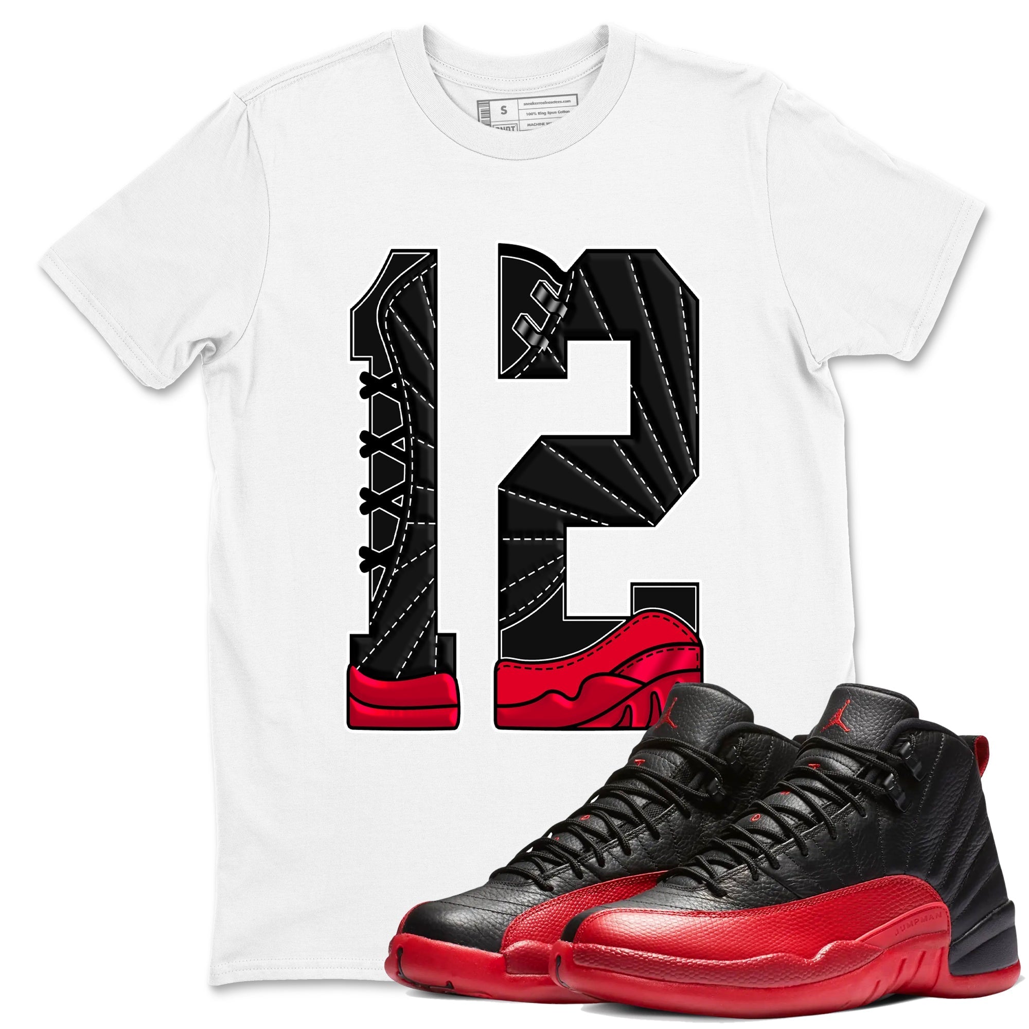 Number 12 Sneaker Tees - Air Jordan 12 Flu Game