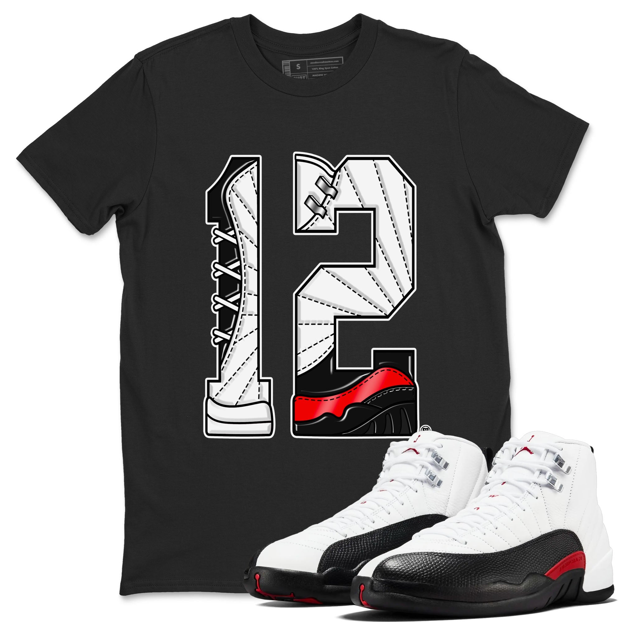 Number 12 Sneaker Tees - Air Jordan 12 Taxi Flip