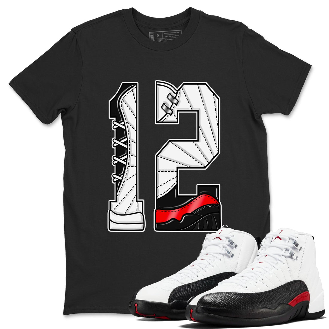 Number 12 Sneaker Tees - Air Jordan 12 Taxi Flip