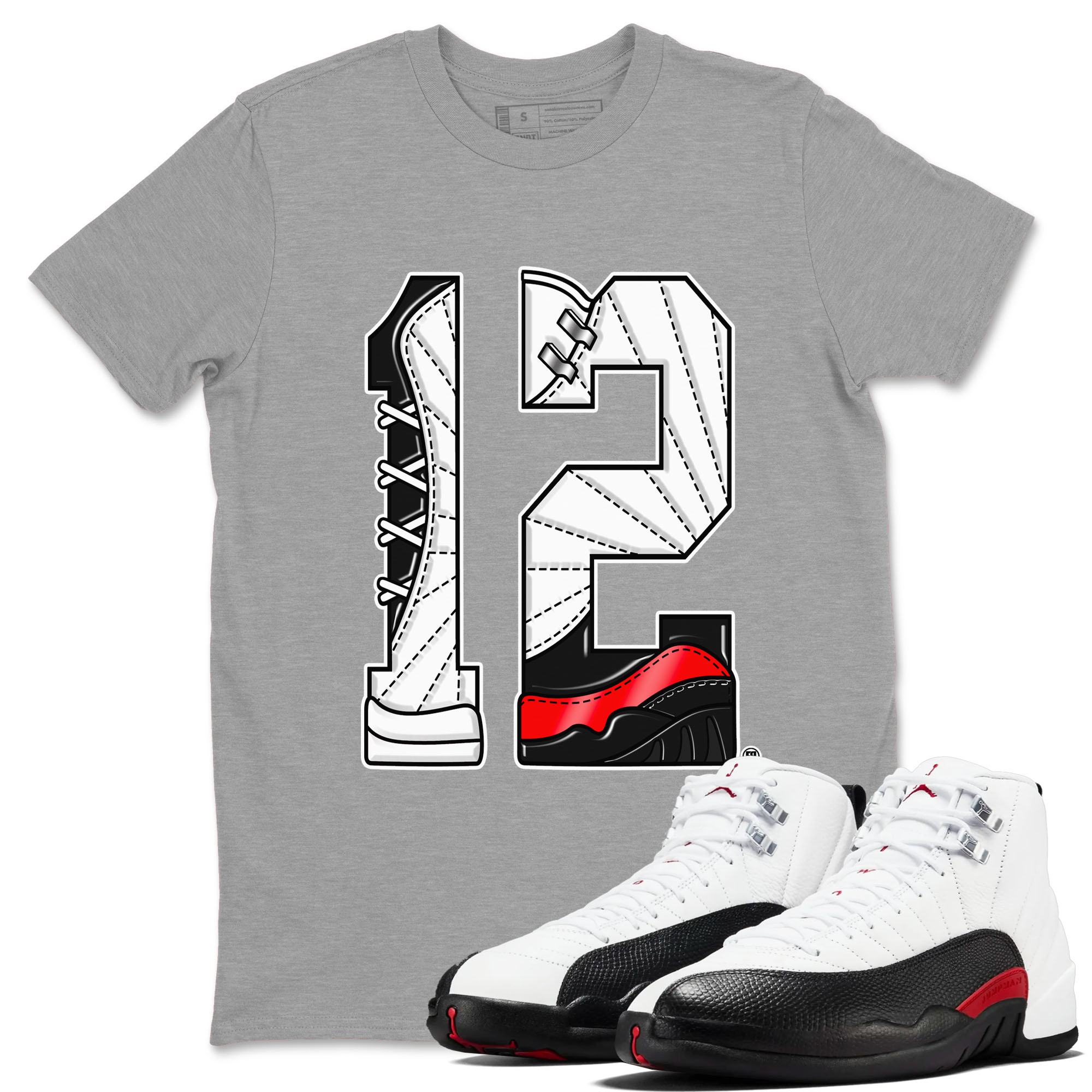 Number 12 Sneaker Tees - Air Jordan 12 Taxi Flip