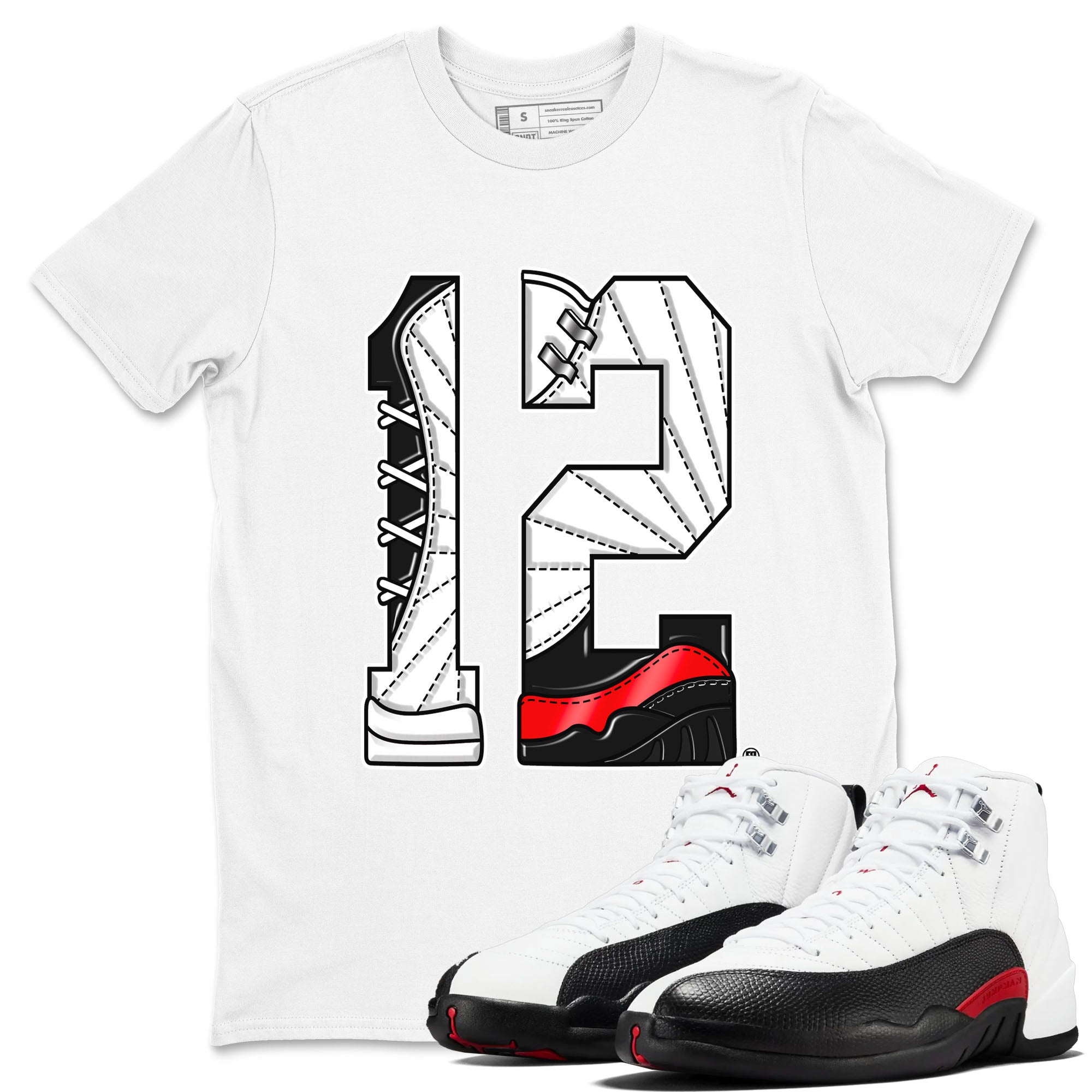 Number 12 Sneaker Tees - Air Jordan 12 Taxi Flip