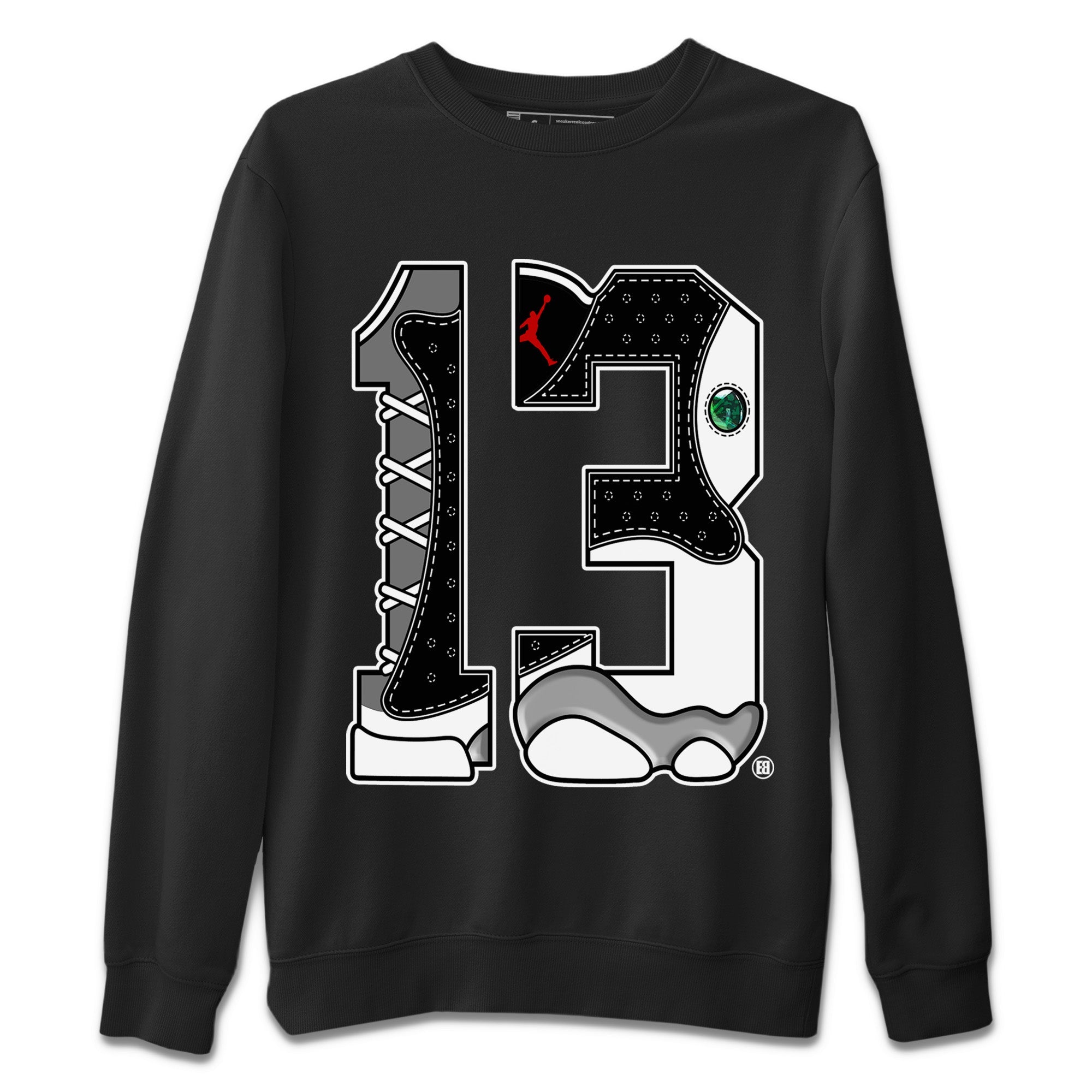 Number 13 Unisex Tops - Air Jordan 13 Black Flint