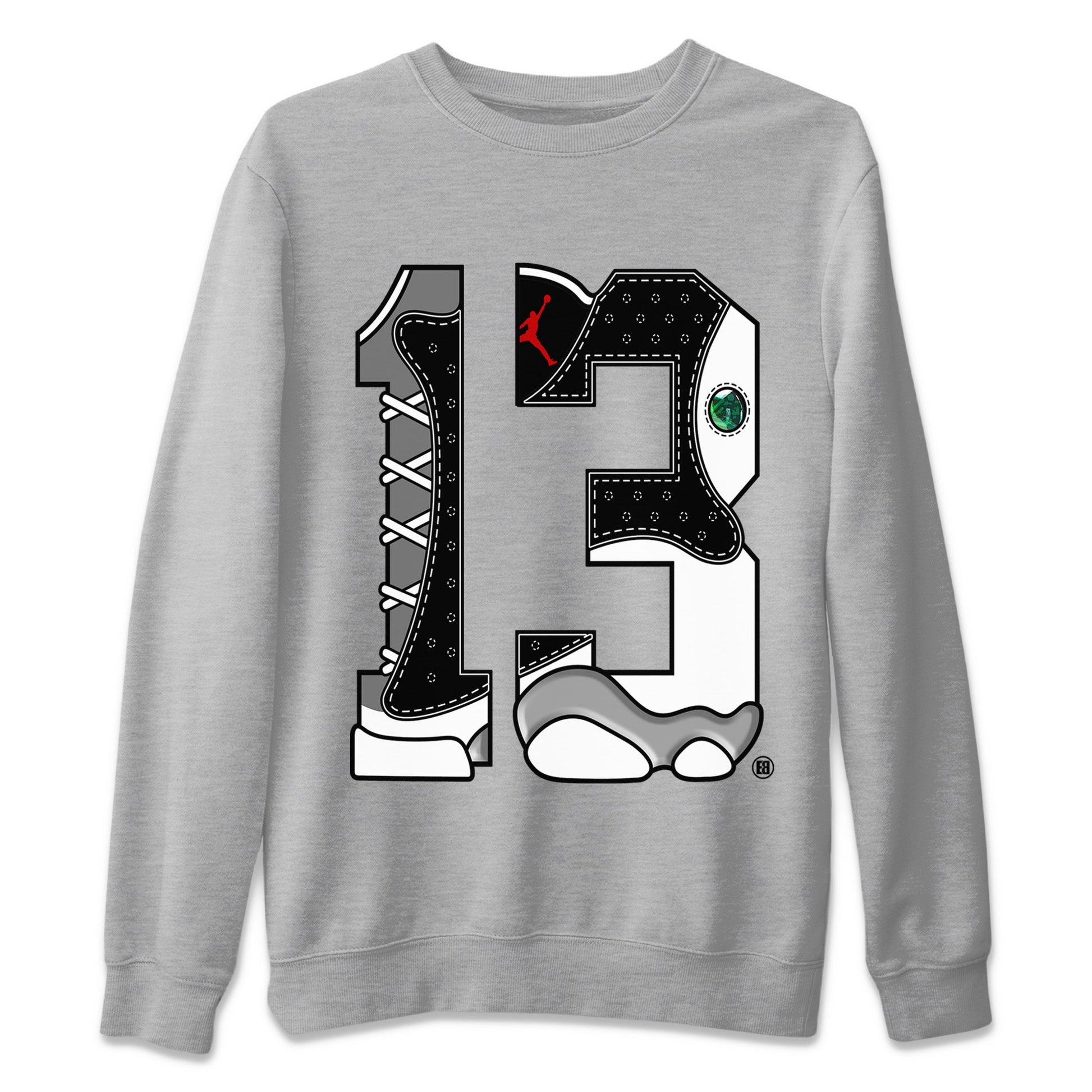 Number 13 Unisex Tops - Air Jordan 13 Black Flint