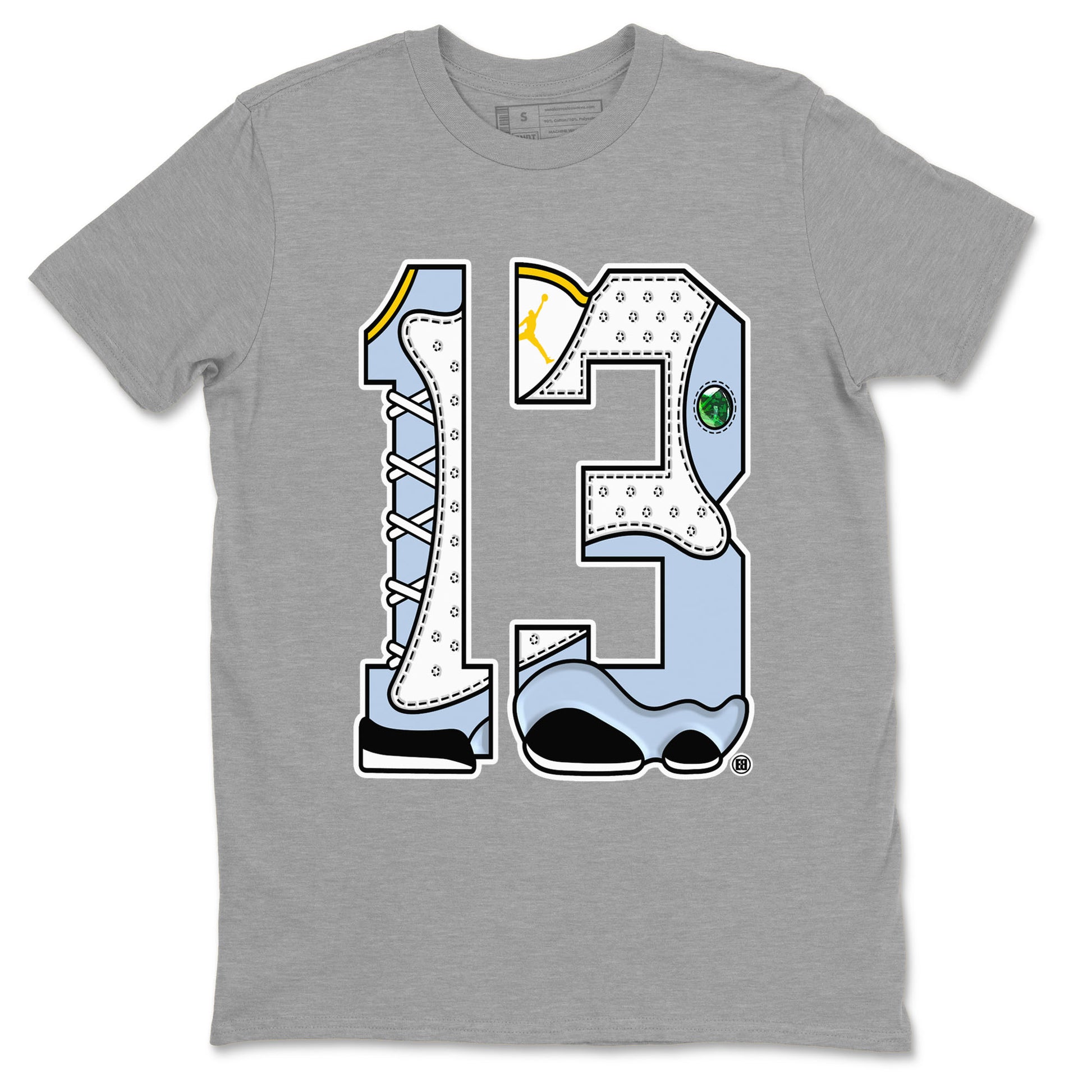 Number 13 Sneaker Tees - Air Jordan 13 Blue Grey