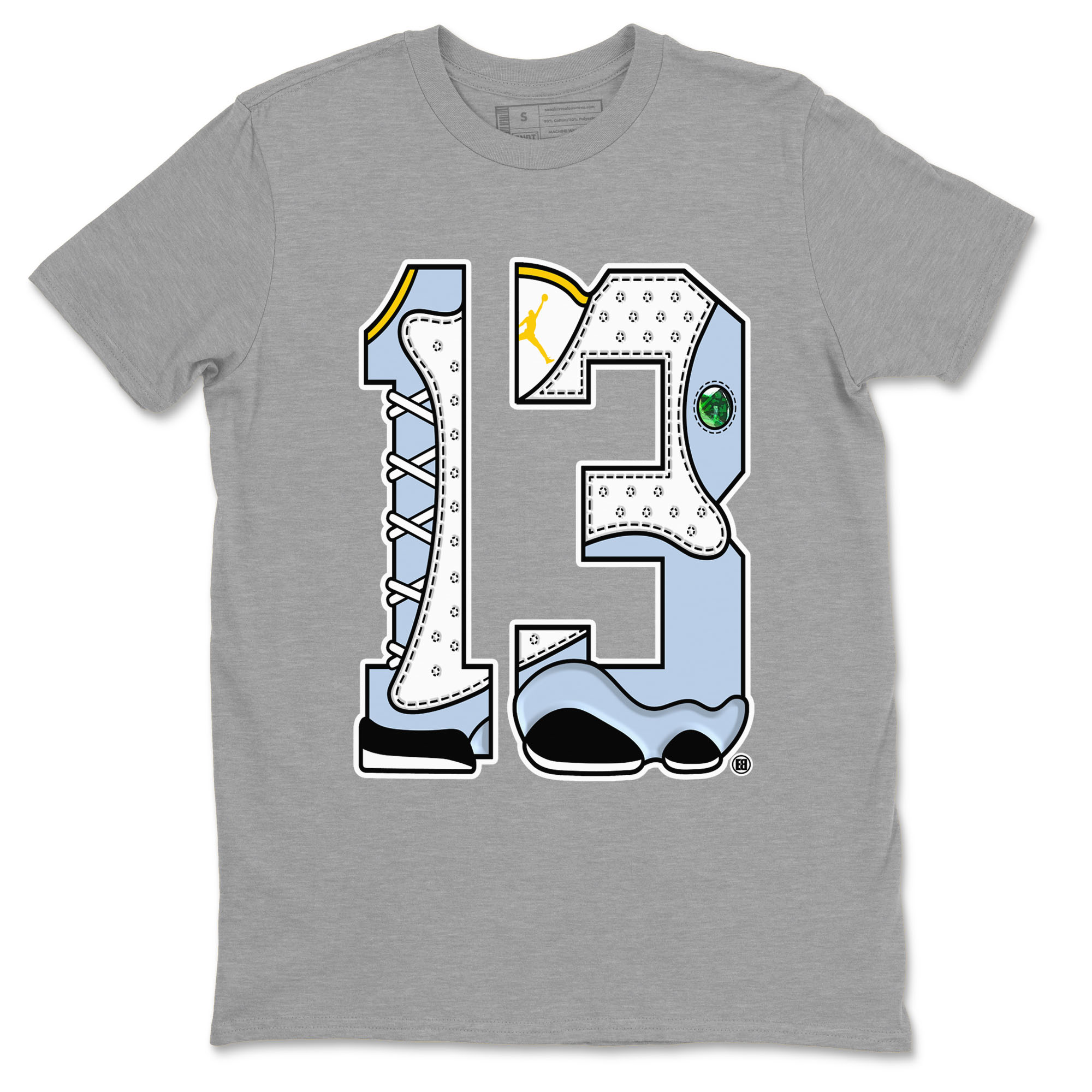 Number 13 Sneaker Tees - Air Jordan 13 Blue Grey