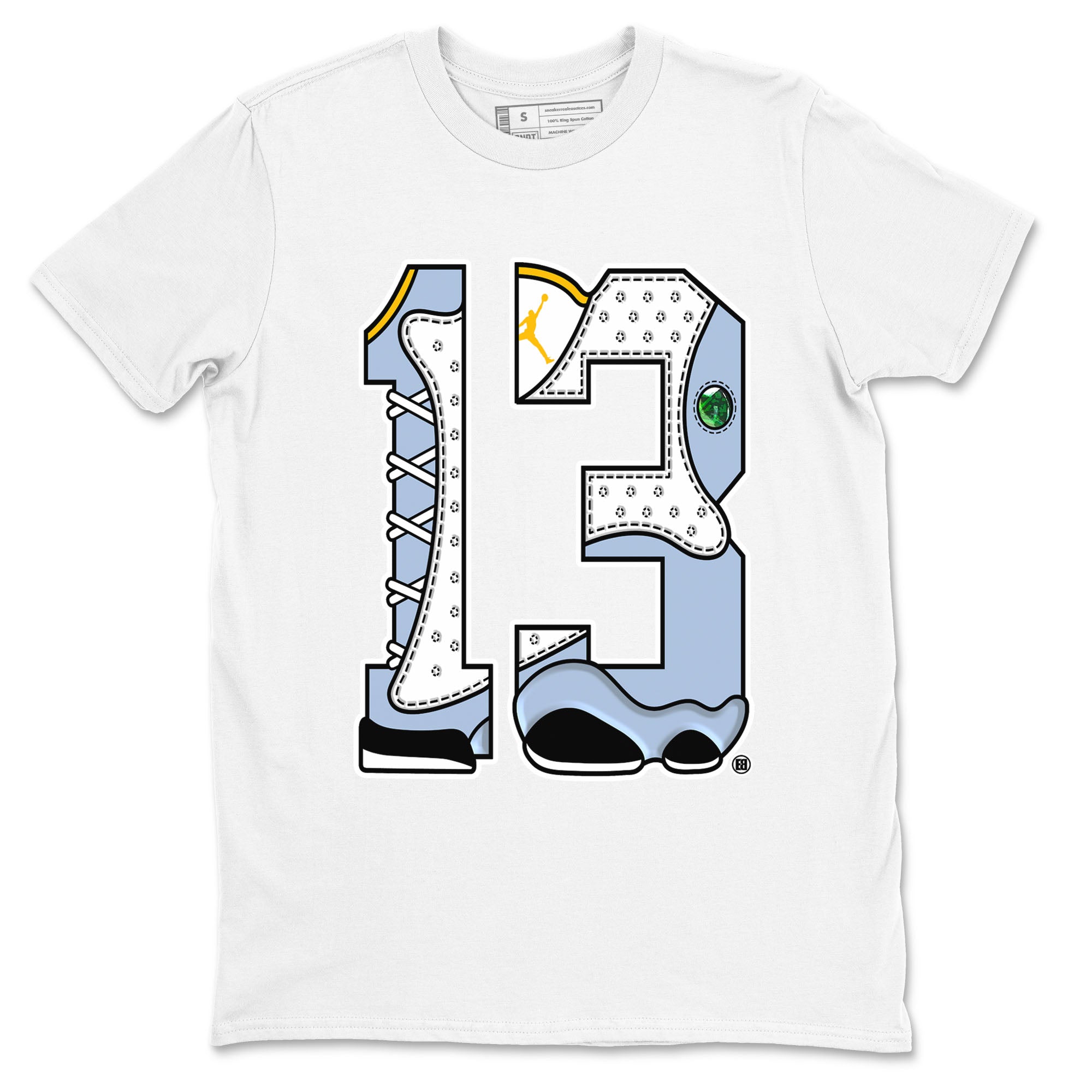 Number 13 Sneaker Tees - Air Jordan 13 Blue Grey