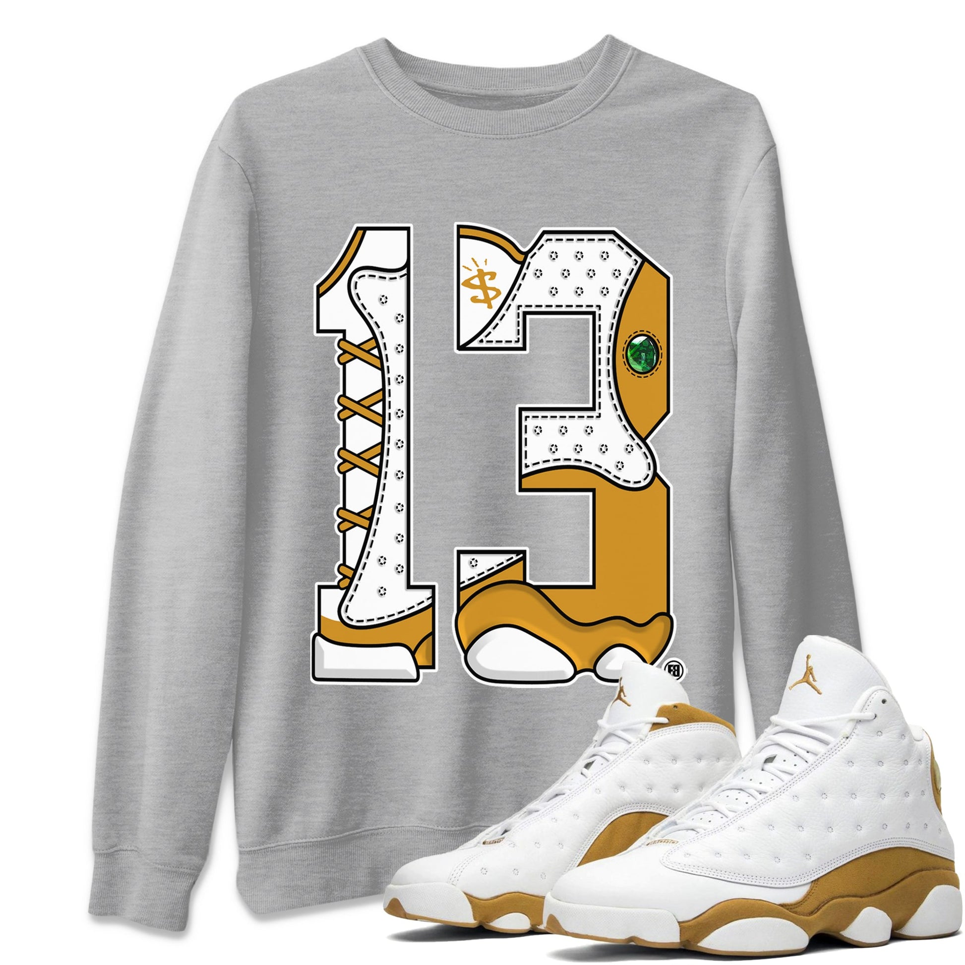Number 13 Unisex Tops - Air Jordan 13 Wheat