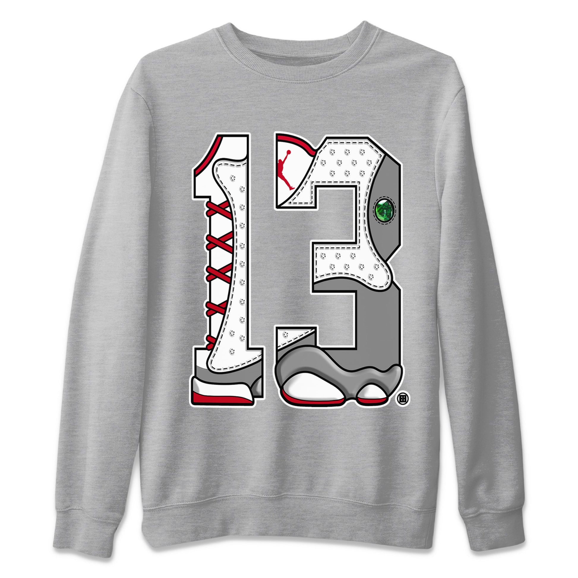 Number 13 Unisex Tops - Air Jordan 13 Wolf Grey