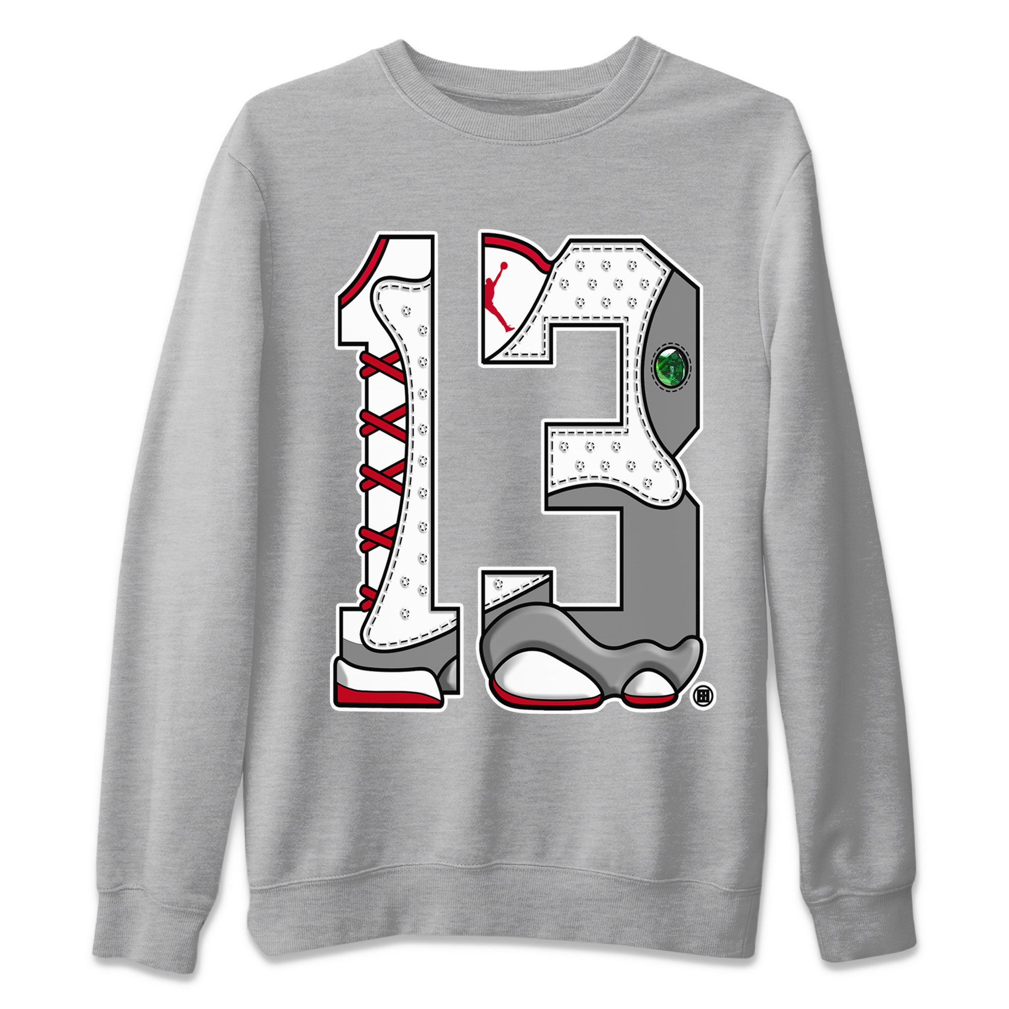 Number 13 Unisex Tops - Air Jordan 13 Wolf Grey