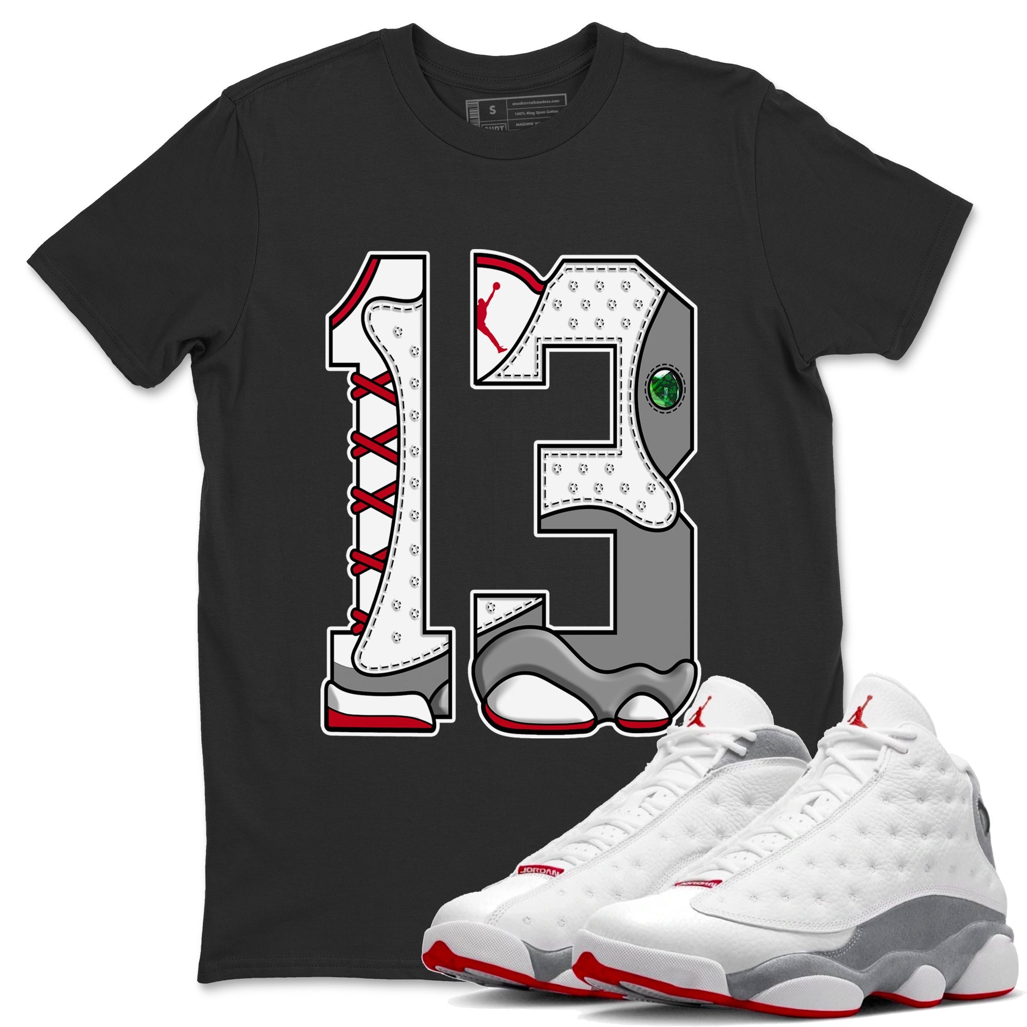 Number 13 Unisex Tops - Air Jordan 13 Wolf Grey