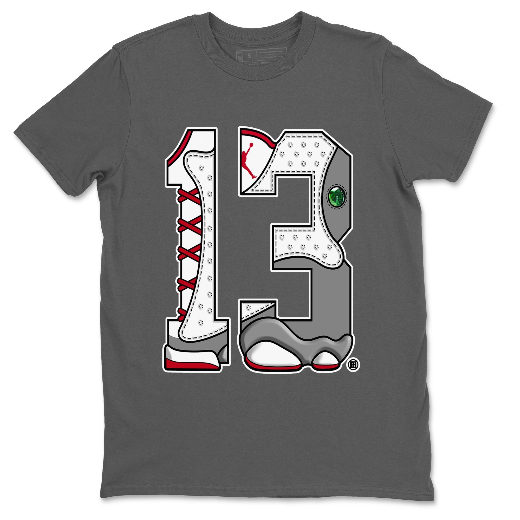 Number 13 Unisex Tops - Air Jordan 13 Wolf Grey