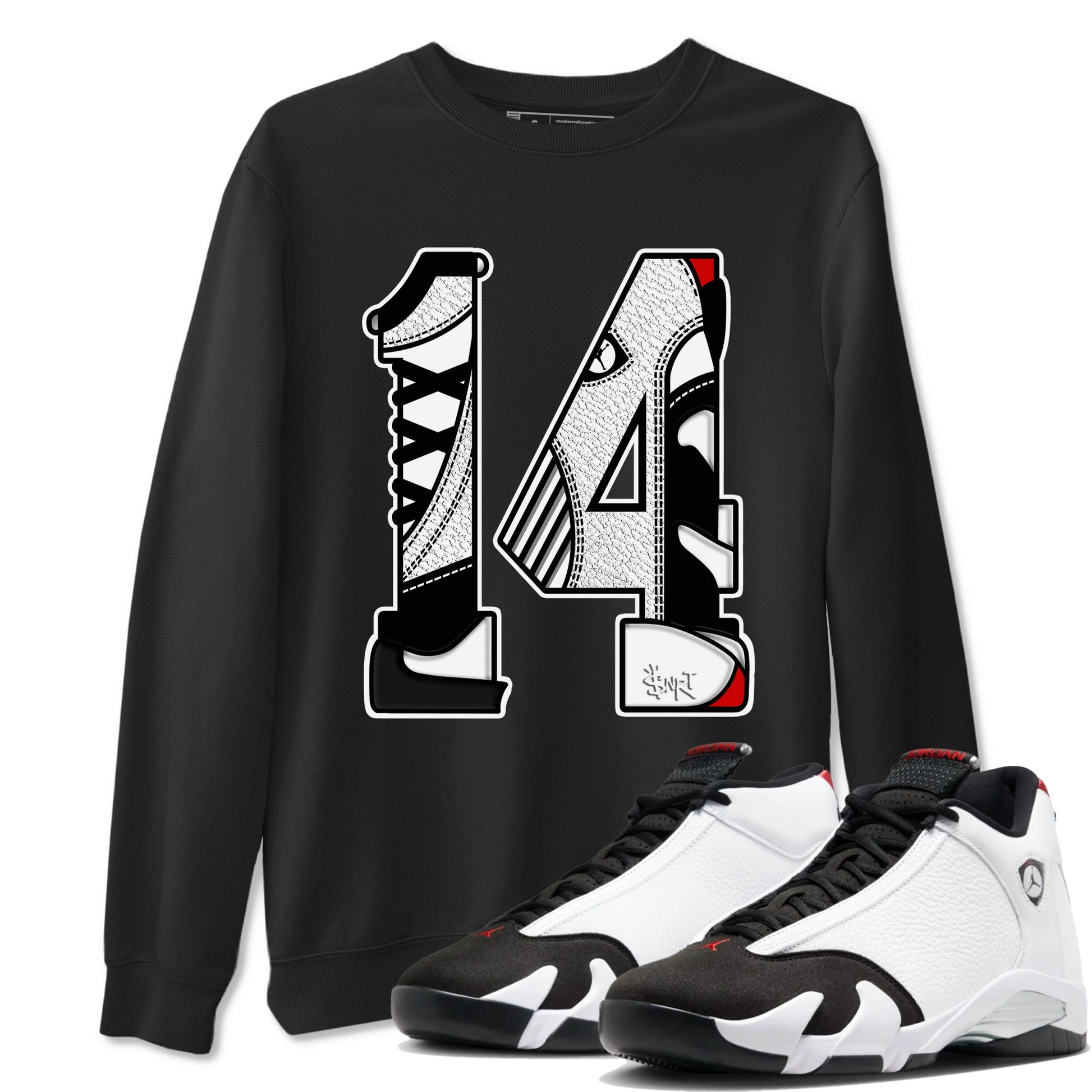 Number 14 Sneaker Tees - Air Jordan 14 Black Toe