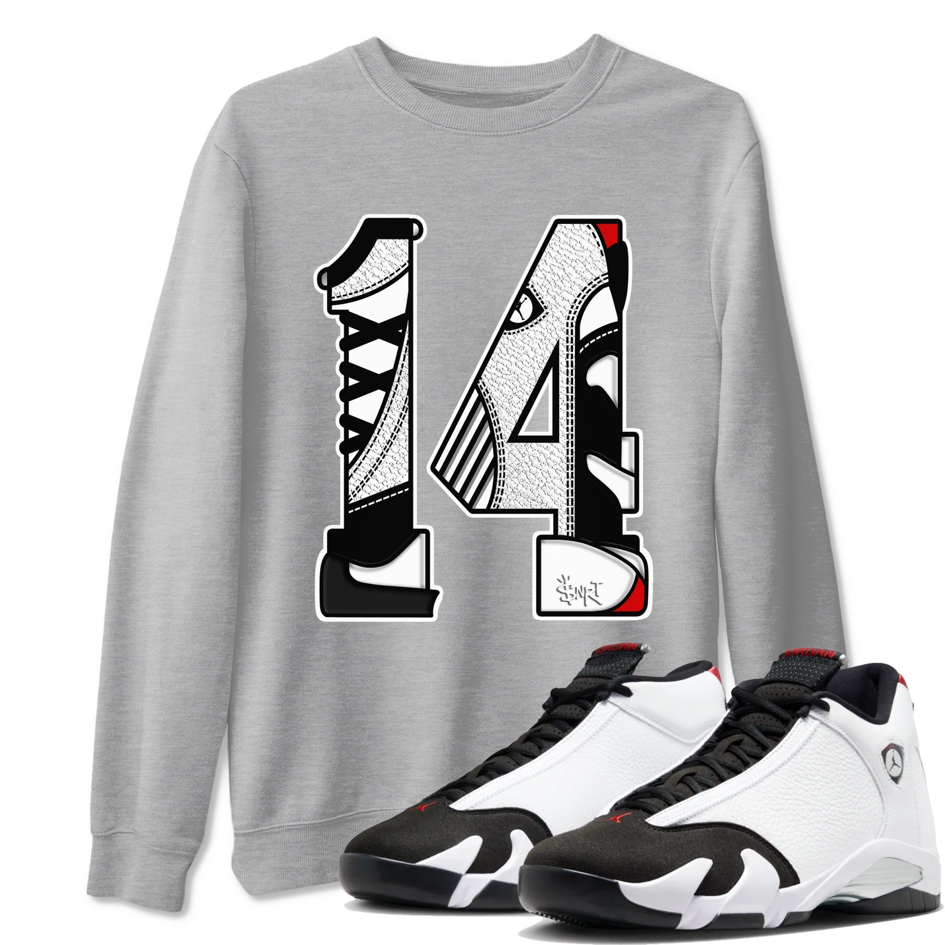 Number 14 Sneaker Tees - Air Jordan 14 Black Toe