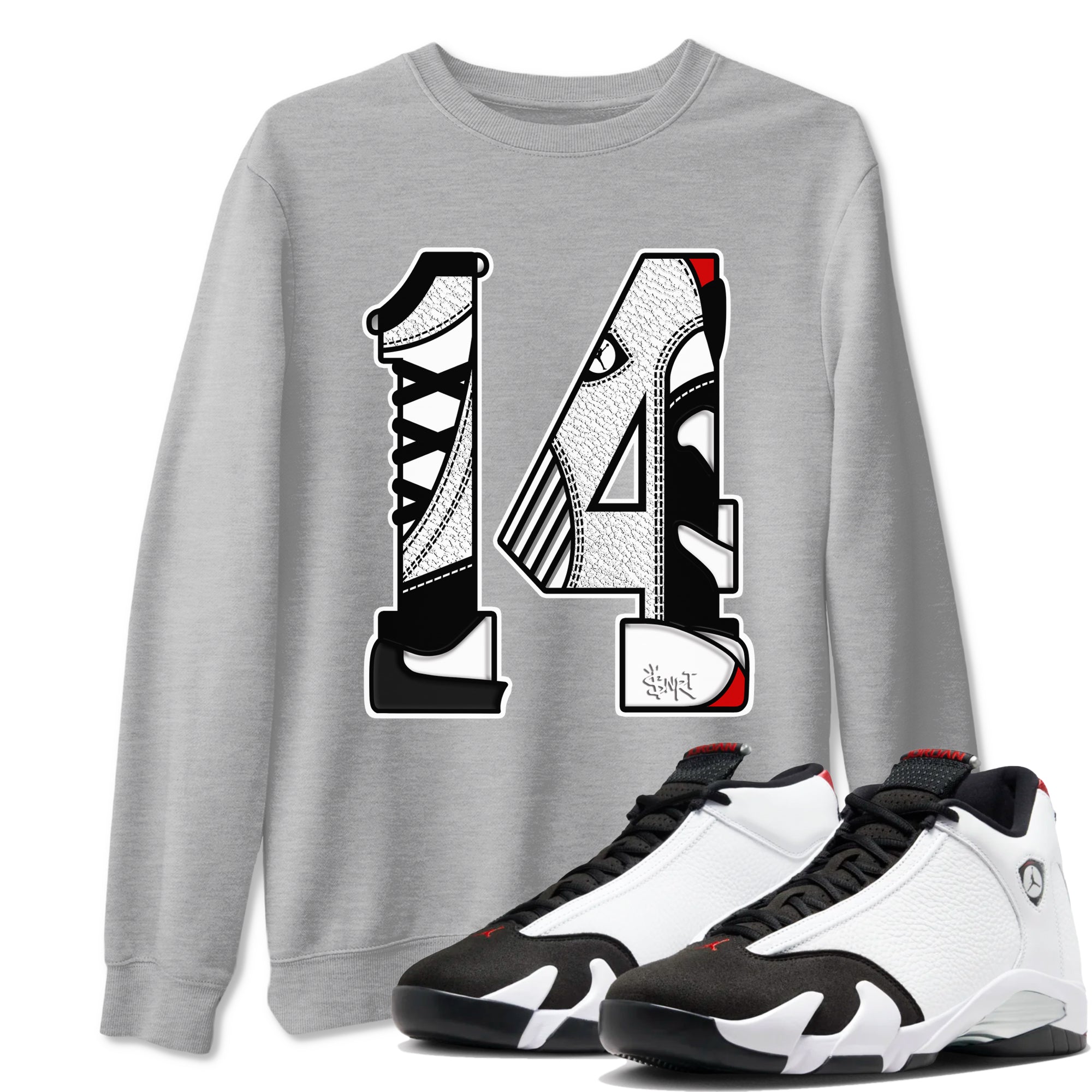 Number 14 Sneaker Tees - Air Jordan 14 Black Toe