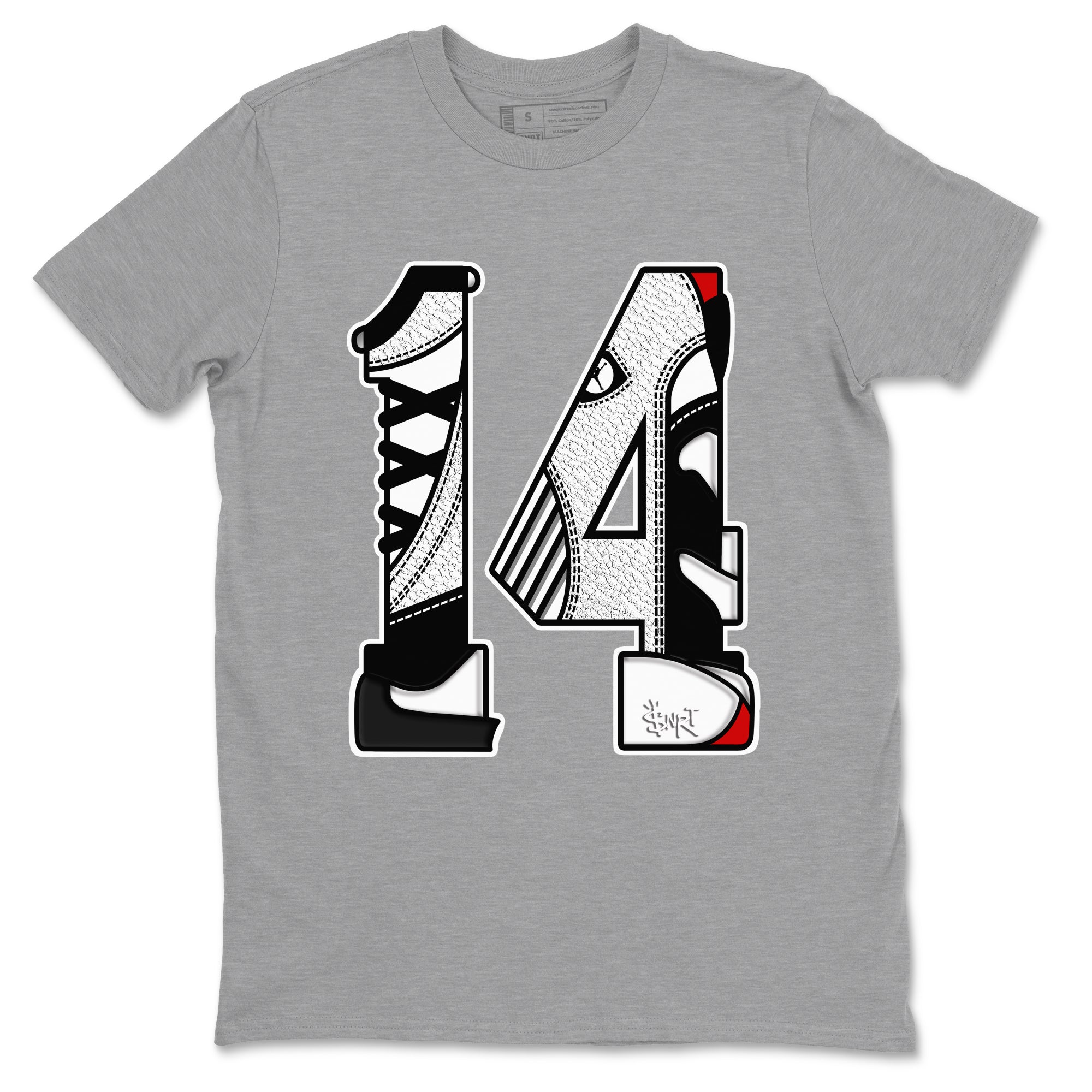 Number 14 Sneaker Tees - Air Jordan 14 Black Toe