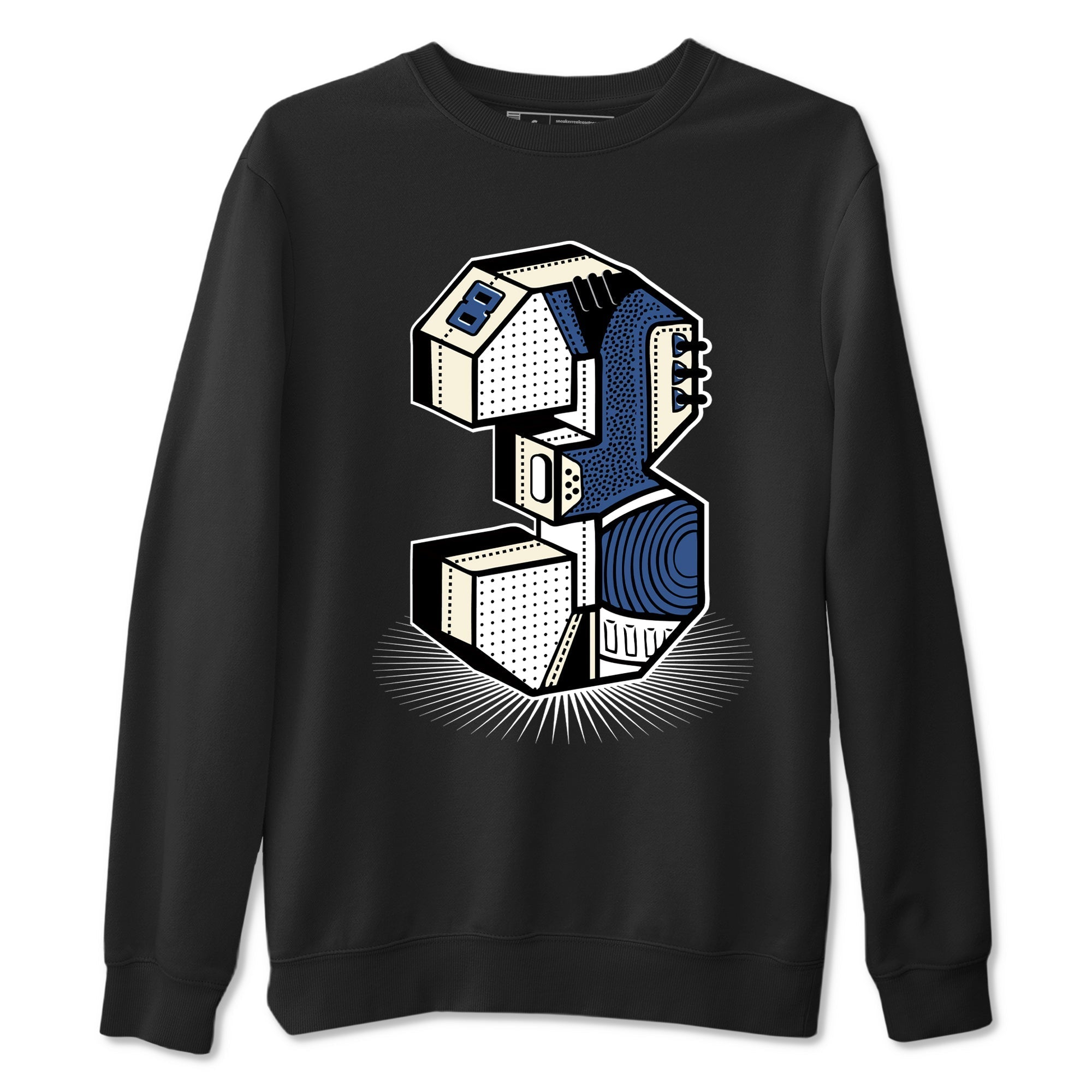 Number Statue Sneaker Tees - Air Jordan 3 A Ma Maniere x Diffused Blue
