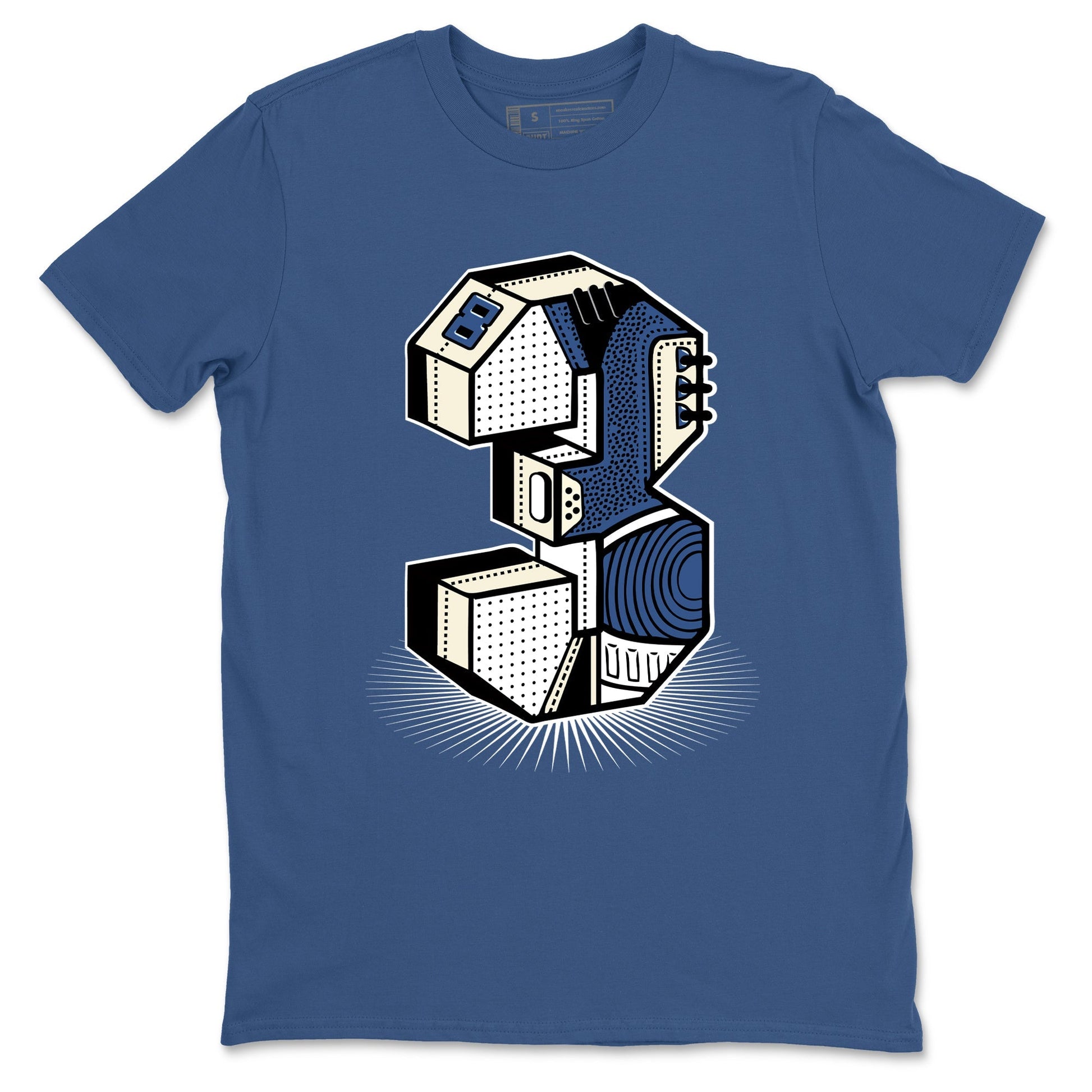 Number Statue Sneaker Tees - Air Jordan 3 A Ma Maniere x Diffused Blue