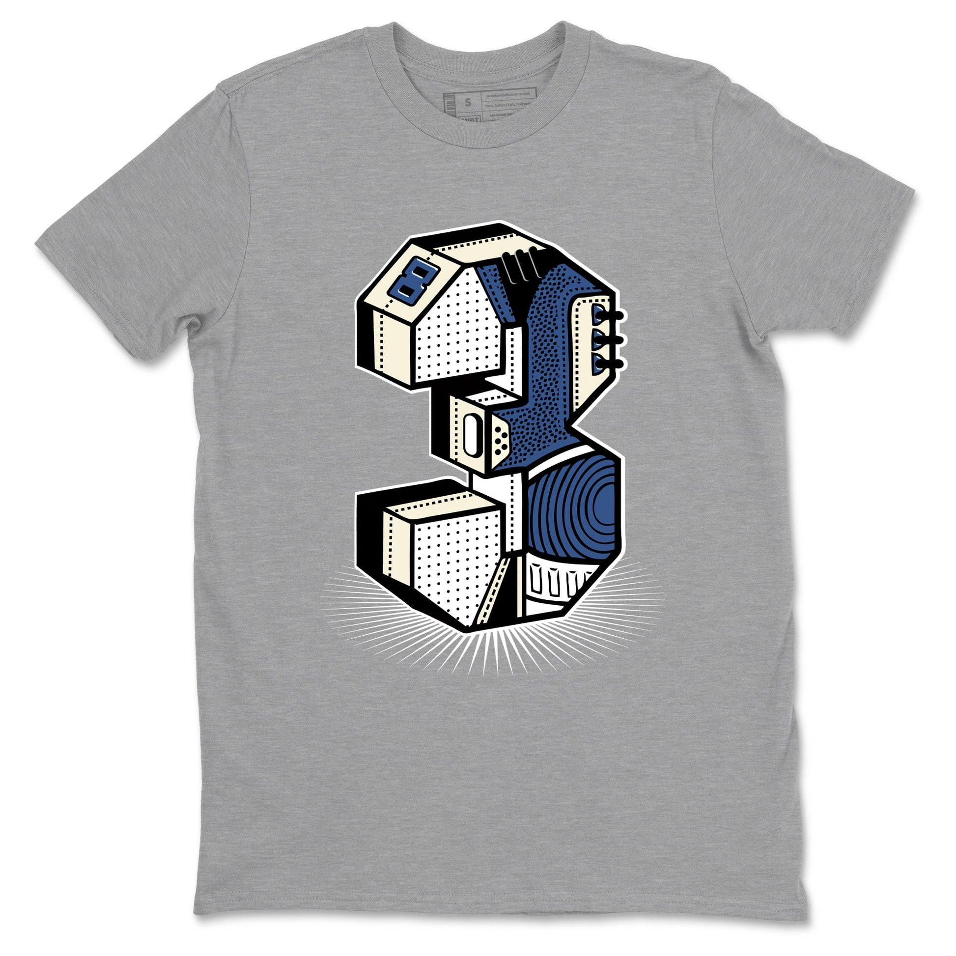 Number Statue Sneaker Tees - Air Jordan 3 A Ma Maniere x Diffused Blue