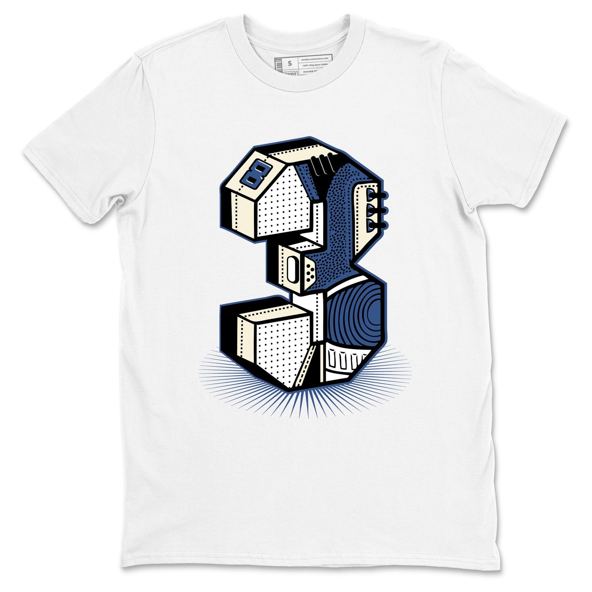 Number Statue Sneaker Tees - Air Jordan 3 A Ma Maniere x Diffused Blue