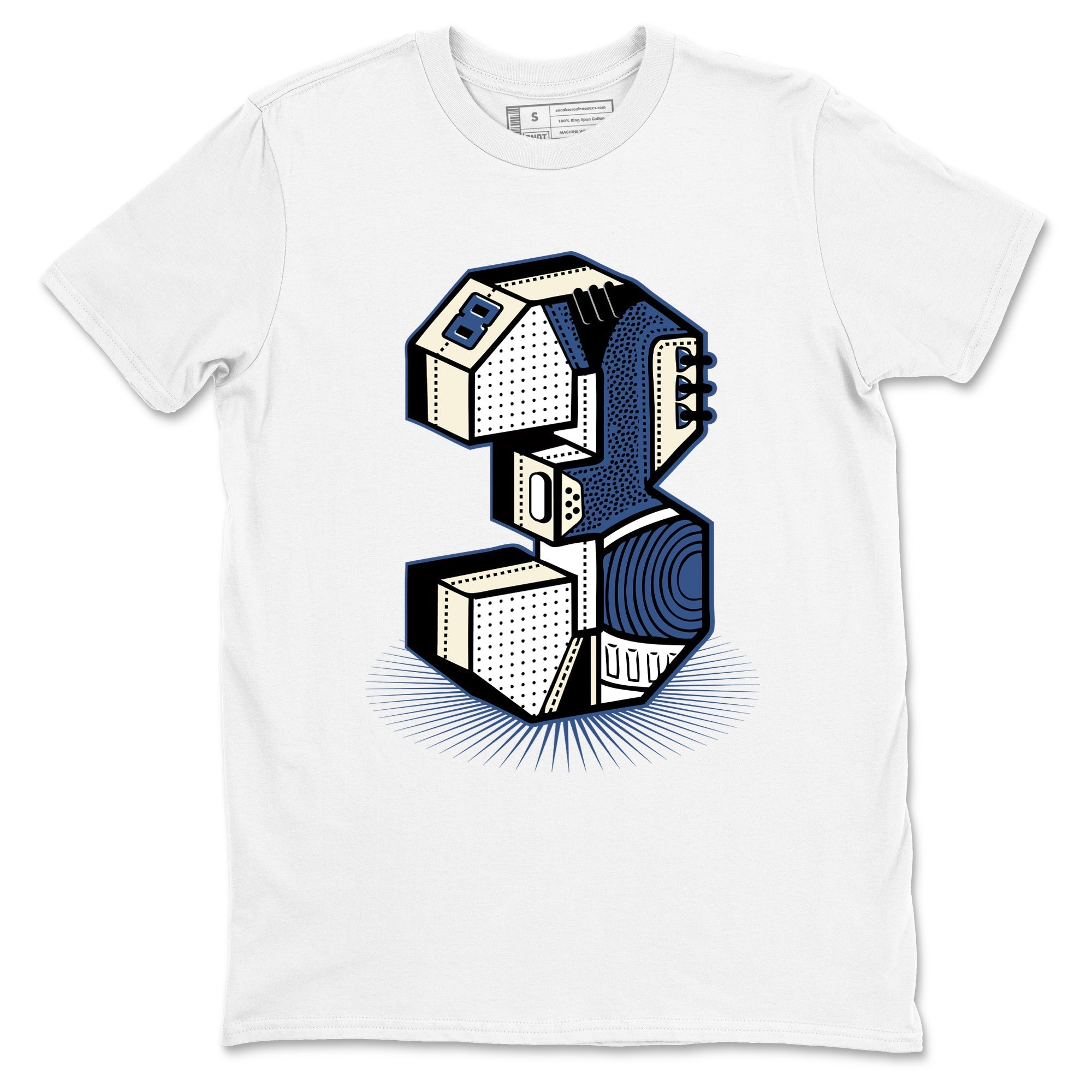 Number Statue Sneaker Tees - Air Jordan 3 A Ma Maniere x Diffused Blue