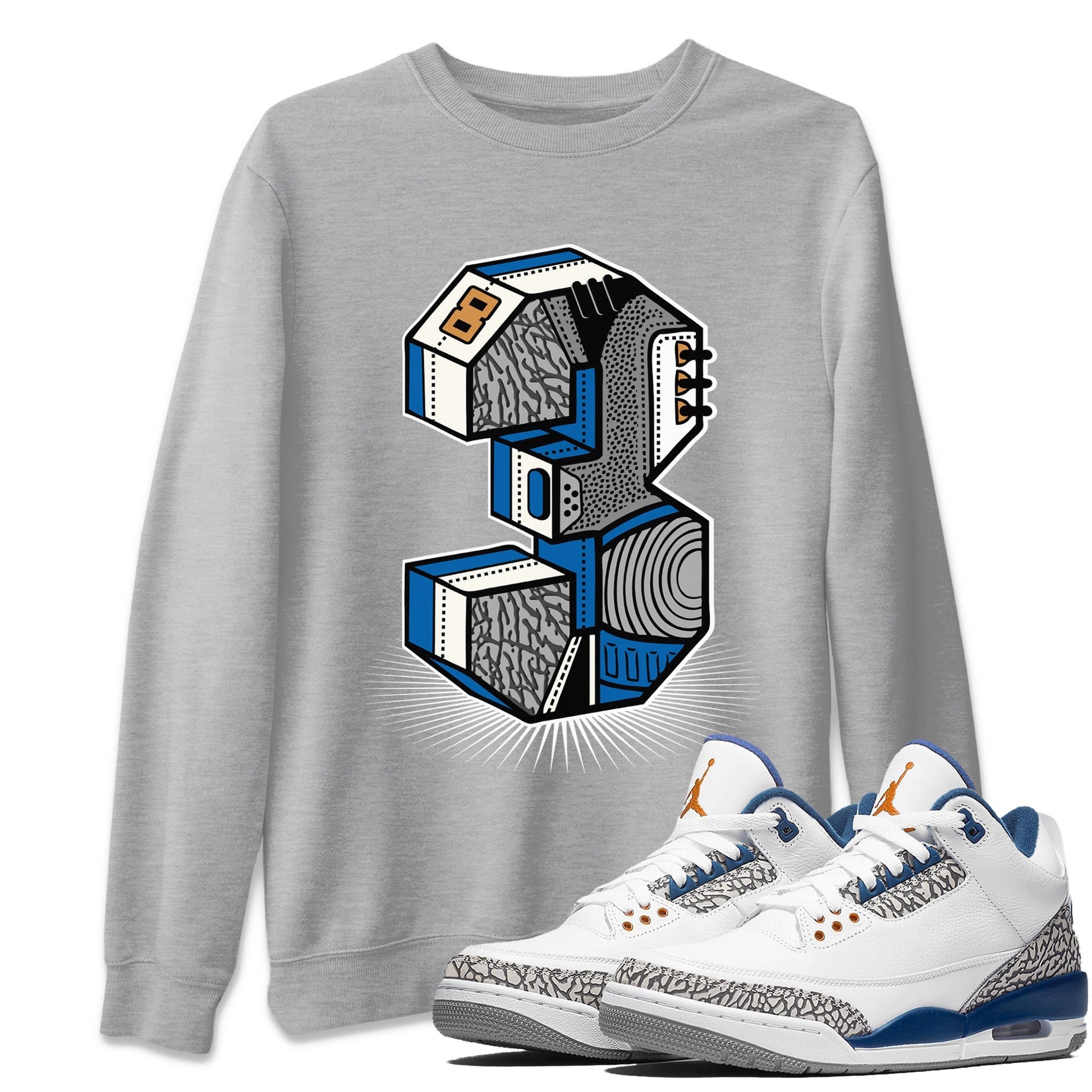 Number Statue Unisex Tops - Air Jordan 3 Wizards