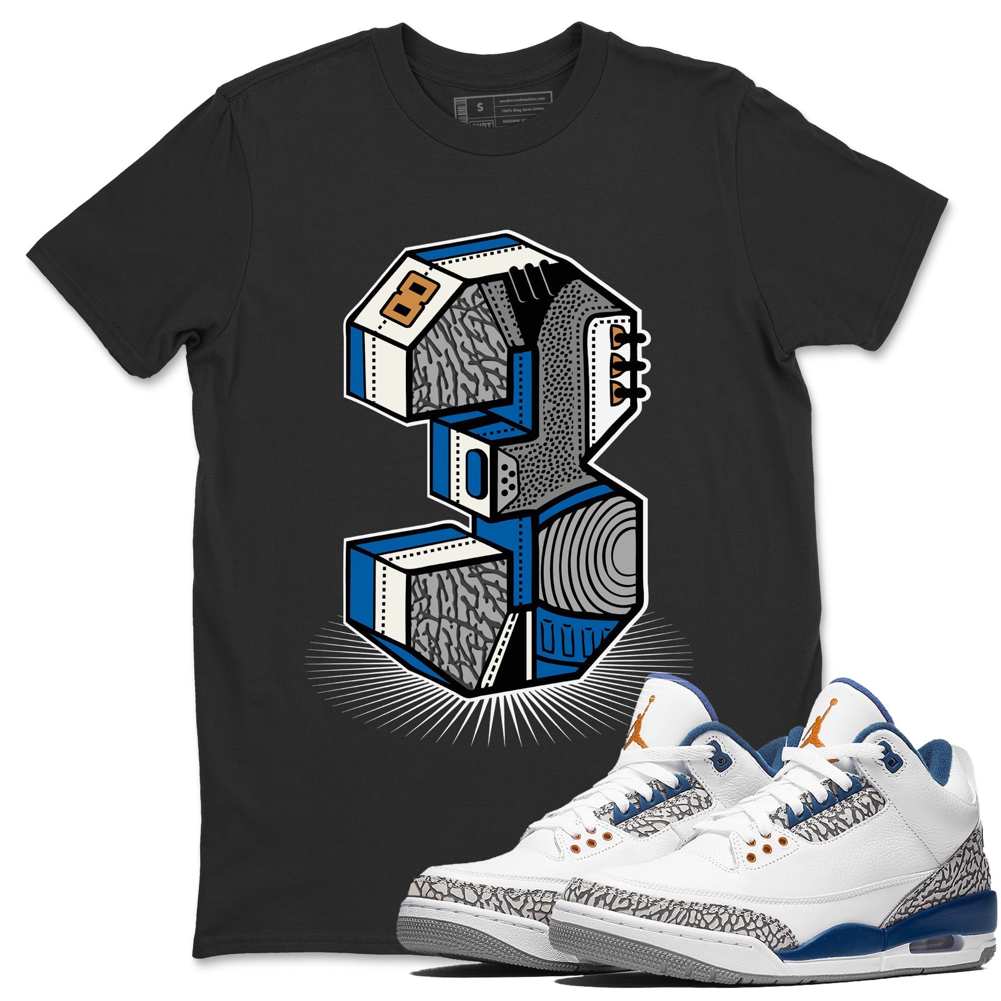 Number Statue Unisex Tops - Air Jordan 3 Wizards