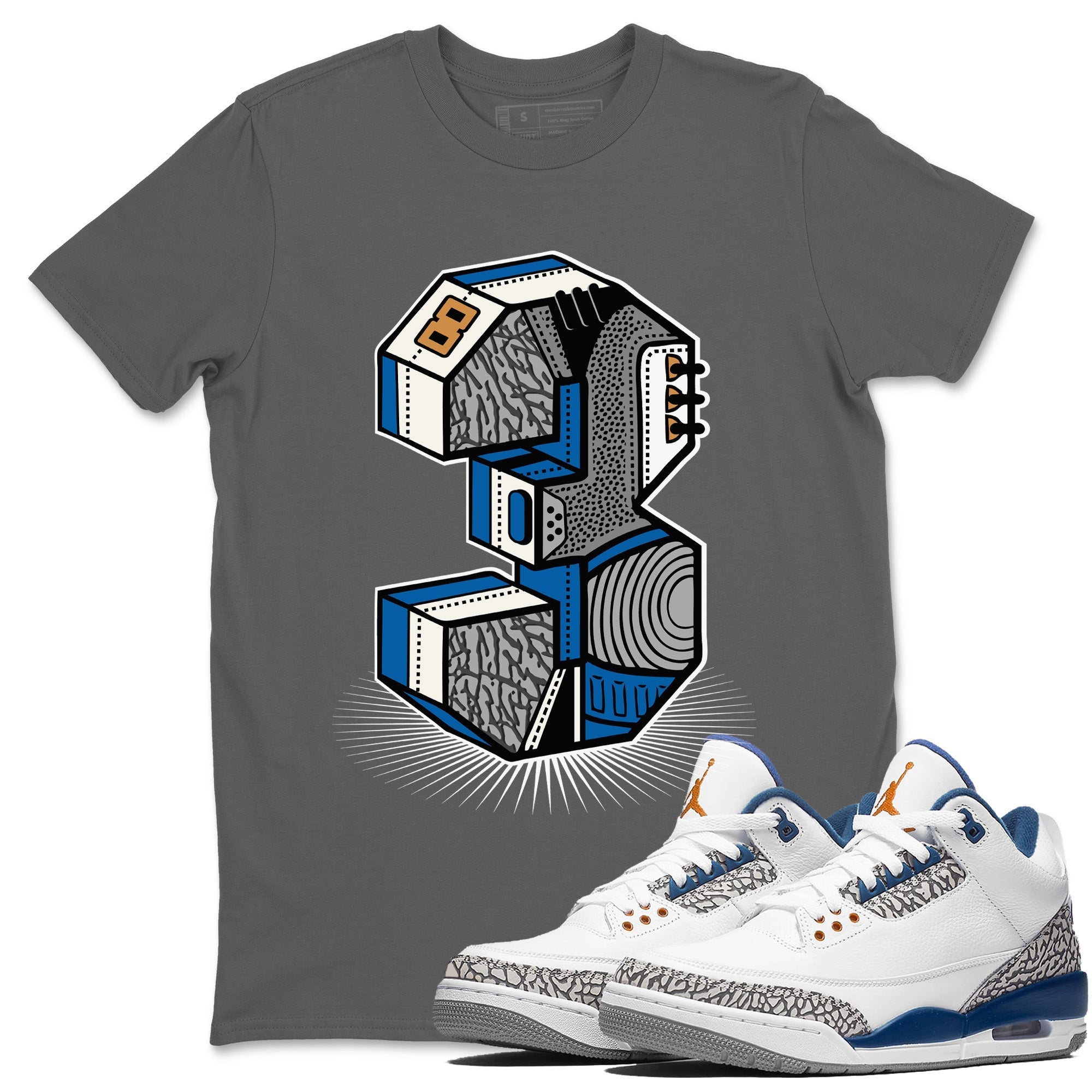 Number Statue Unisex Tops - Air Jordan 3 Wizards