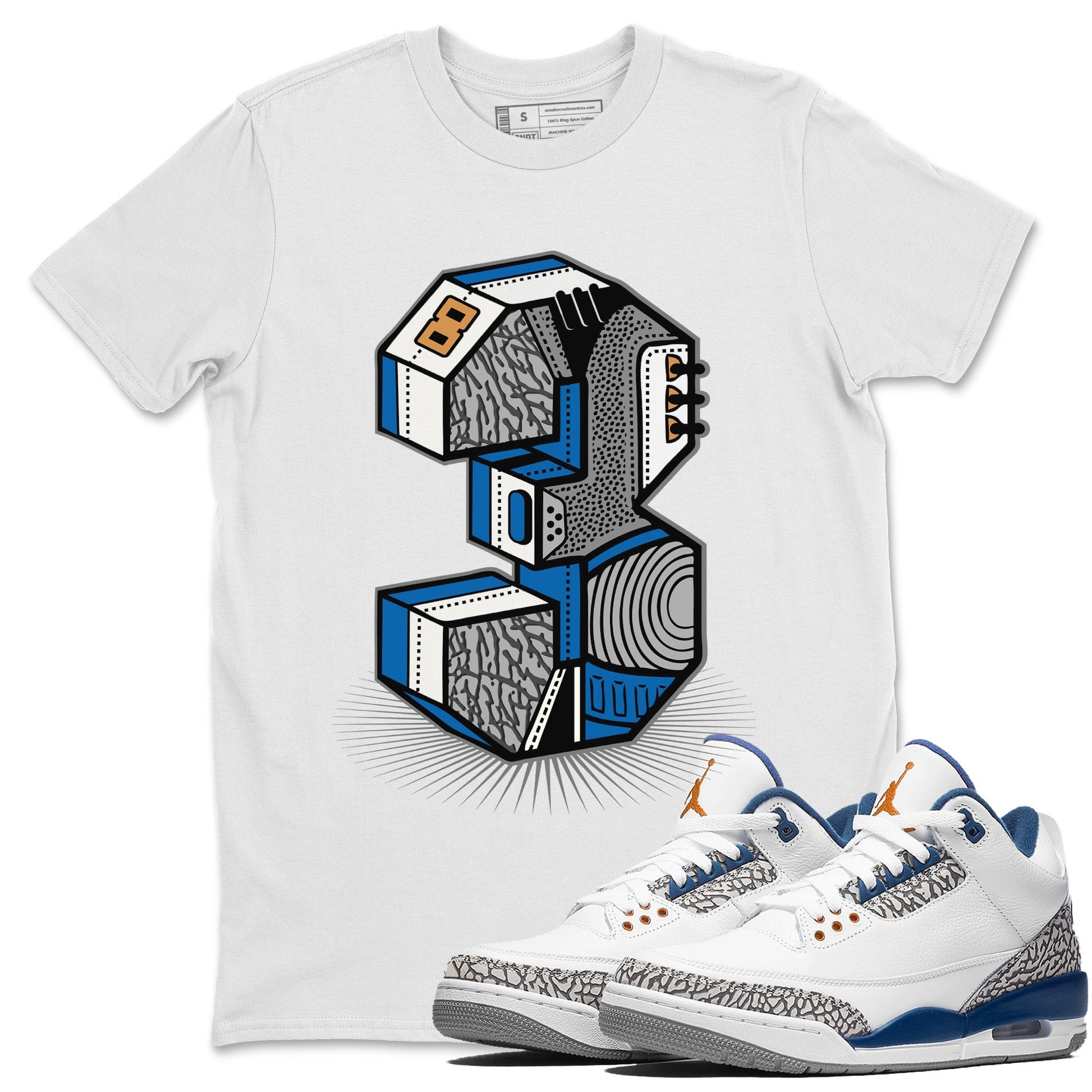 Number Statue Unisex Tops - Air Jordan 3 Wizards