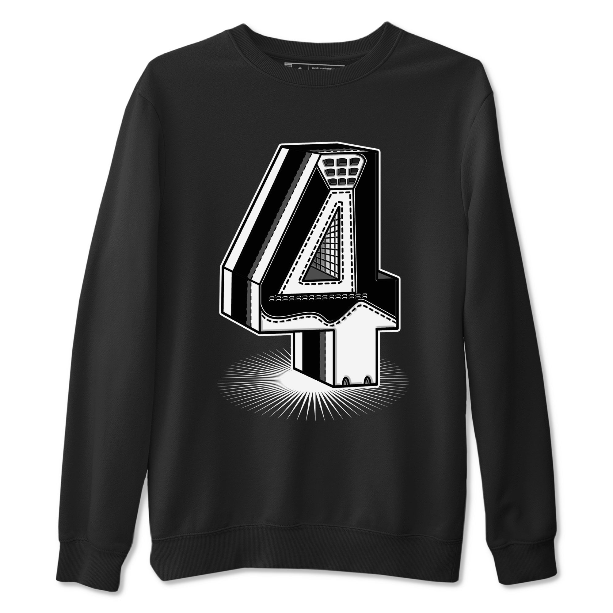 Number Statue Sneaker Tees - Air Jordan 4 White Thunder