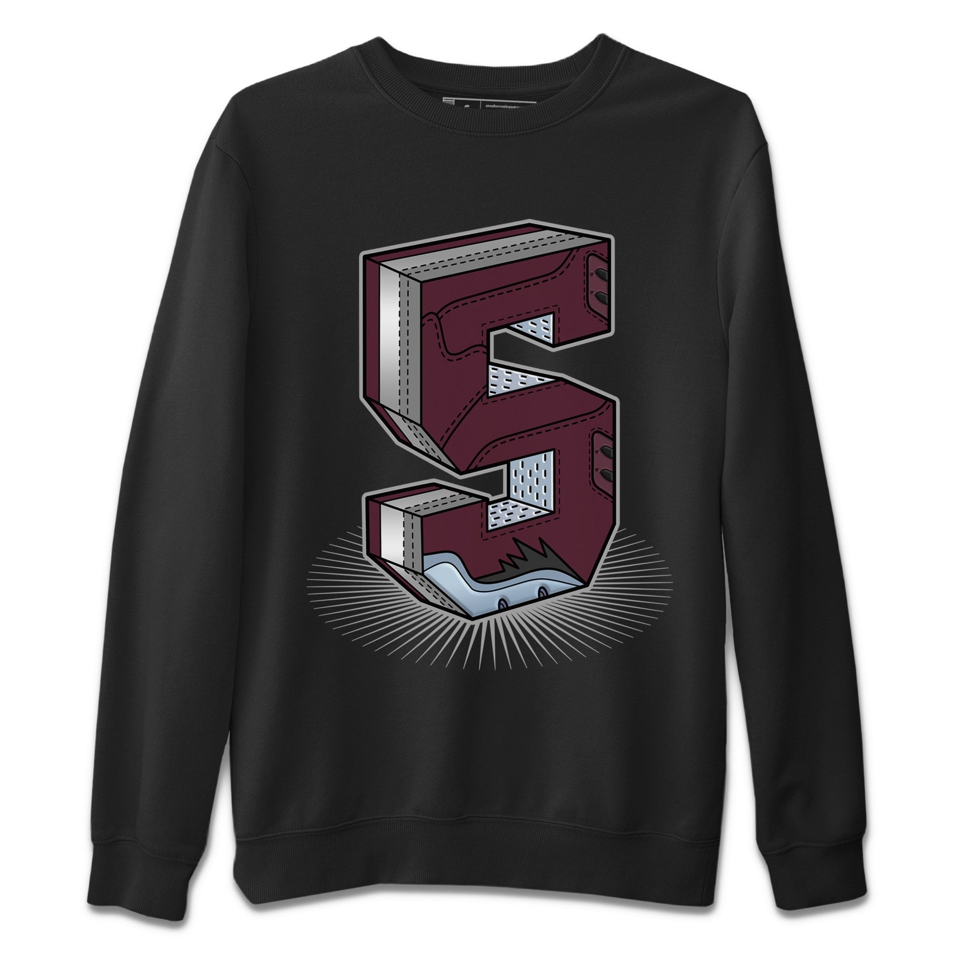 Number Statue Unisex Tops - Air Jordan 5 Burgundy