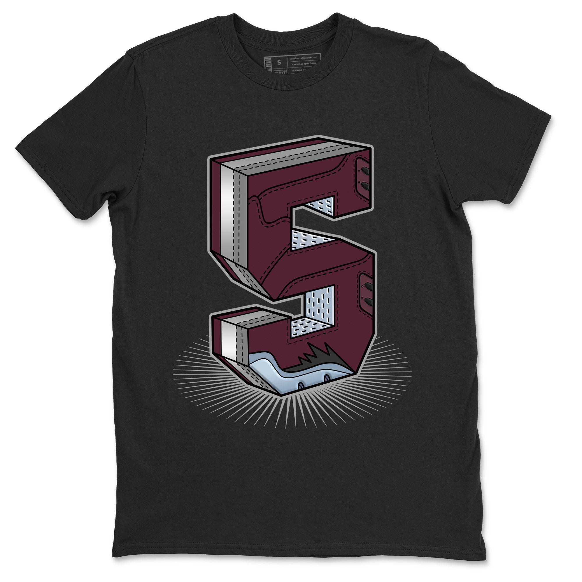 Number Statue Unisex Tops - Air Jordan 5 Burgundy