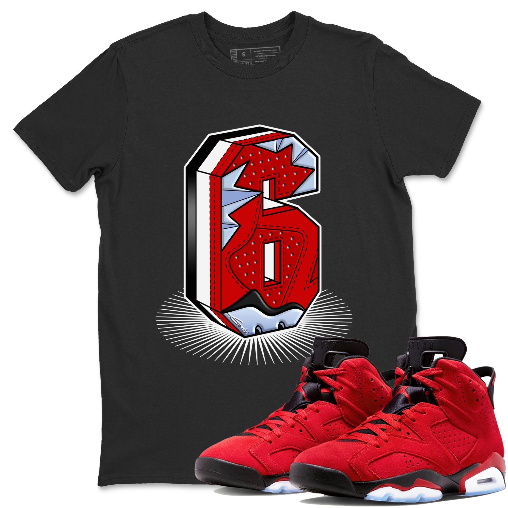 Number Statue Unisex Tops - Air Jordan 6 Toro Bravo