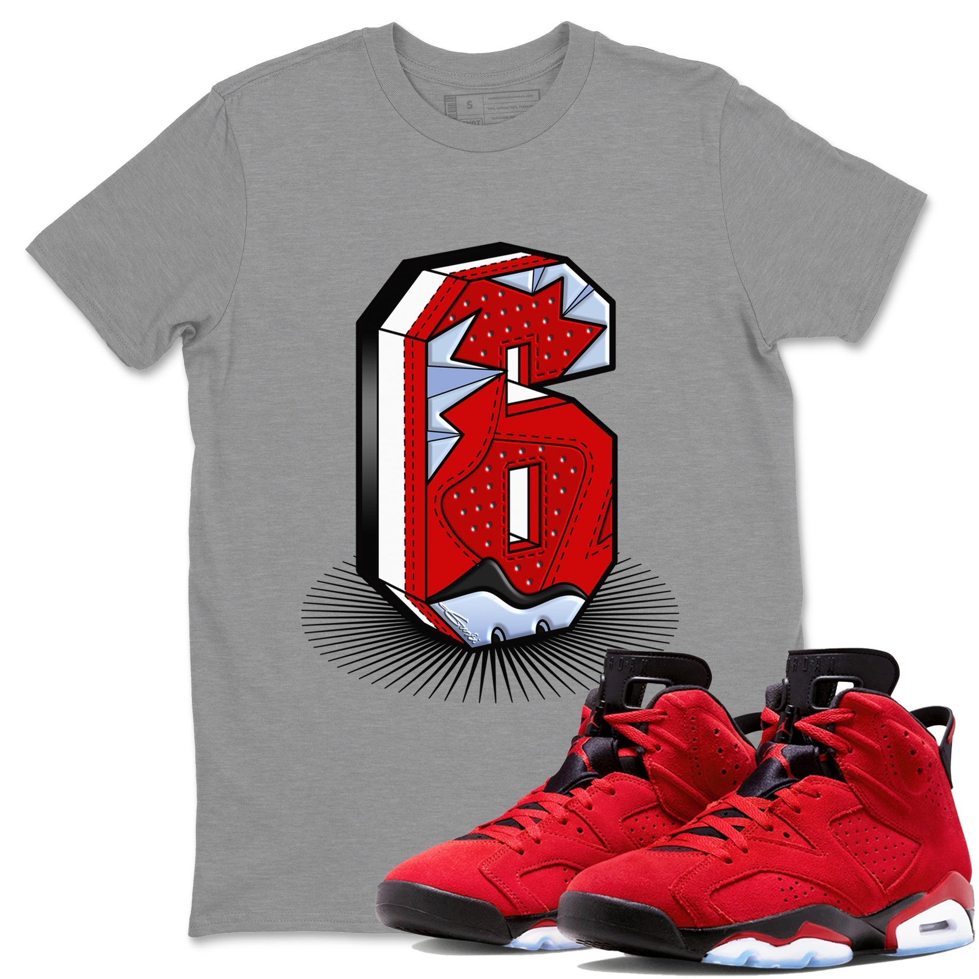 Number Statue Unisex Tops - Air Jordan 6 Toro Bravo