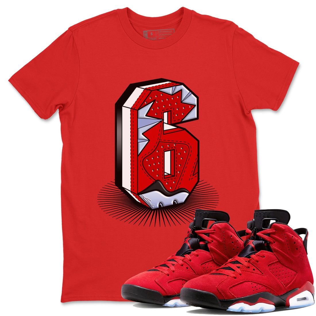 Number Statue Unisex Tops - Air Jordan 6 Toro Bravo