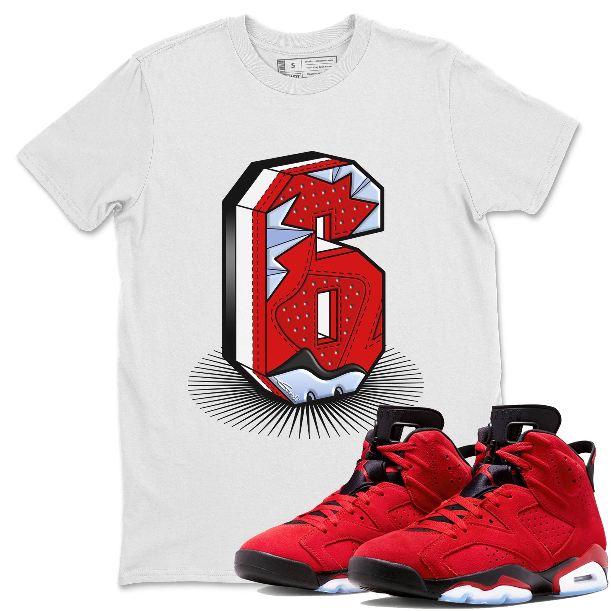 Number Statue Unisex Tops - Air Jordan 6 Toro Bravo