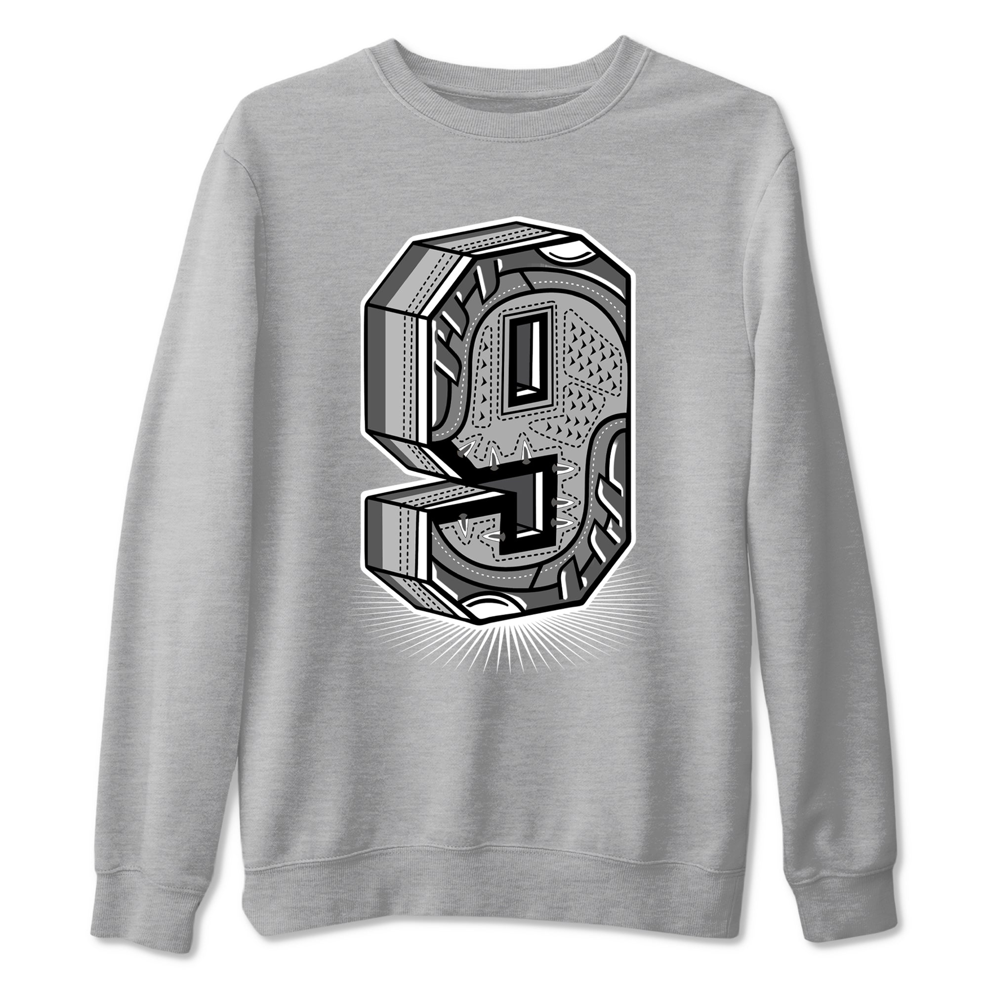 Number Statue Sneaker Tees - Air Jordan 9 Cool Grey
