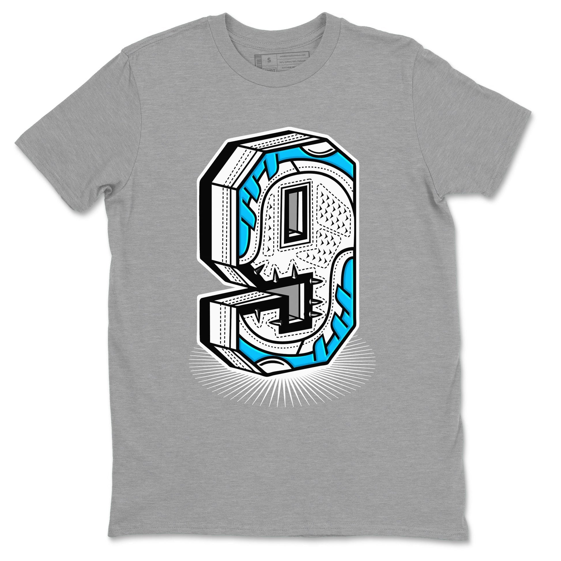 Number Statue Sneaker Tees - Air Jordan 9 Powder Blue