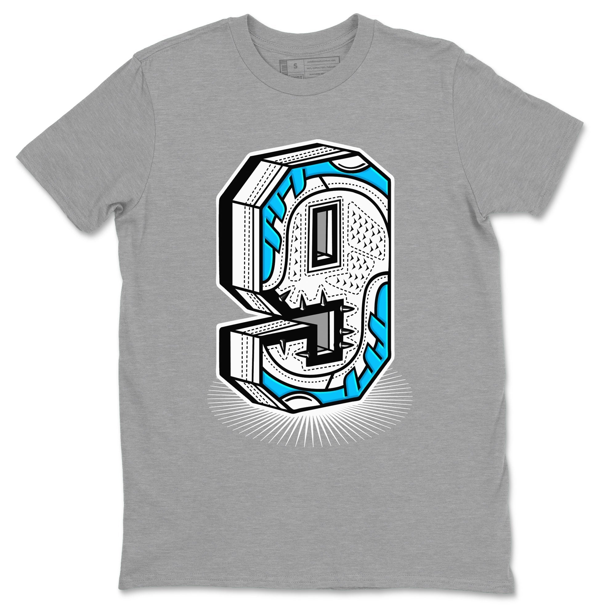Number Statue Sneaker Tees - Air Jordan 9 Powder Blue
