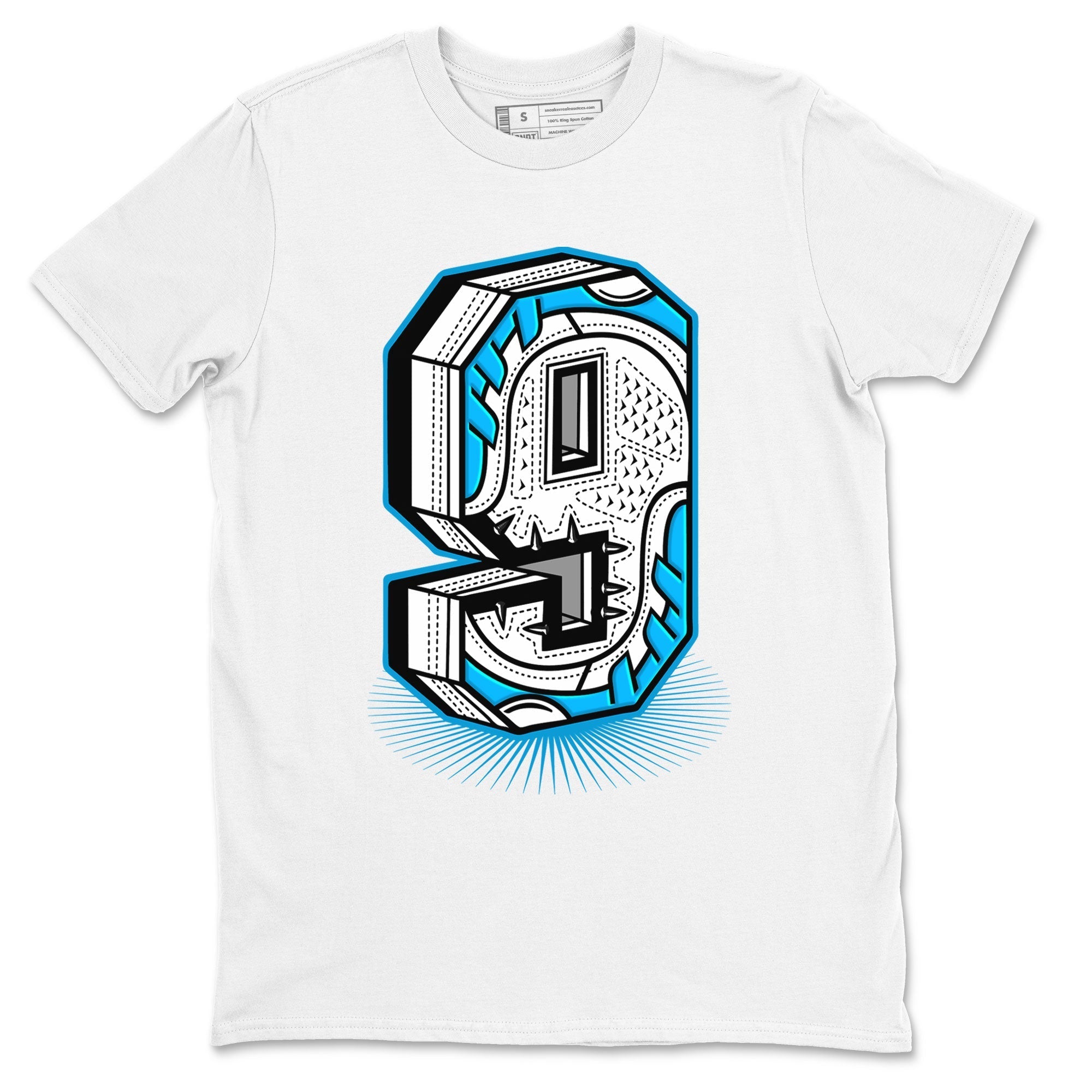 Number Statue Sneaker Tees - Air Jordan 9 Powder Blue