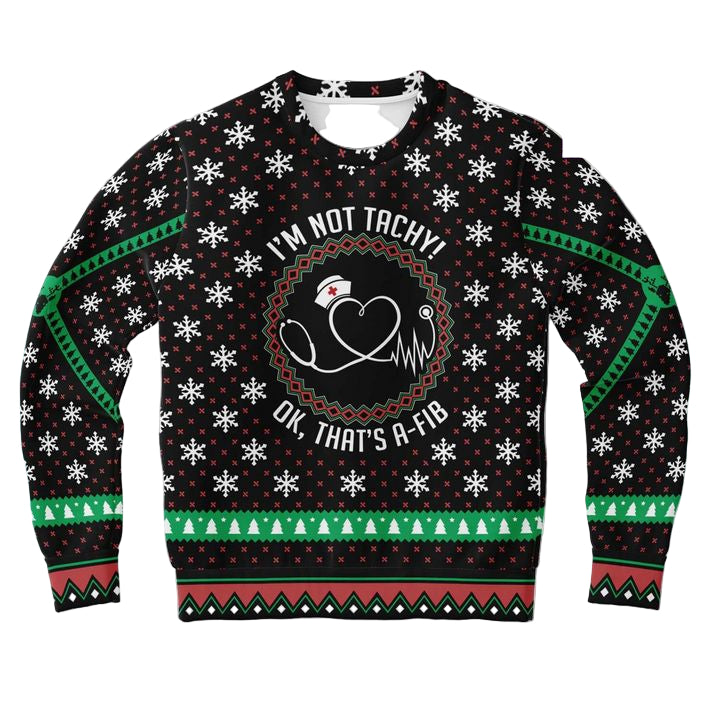 Nurse Dont Be Tachy Cardiac Funny Physician Assistant 3d Ugly Christmas Sweater ? Usalast