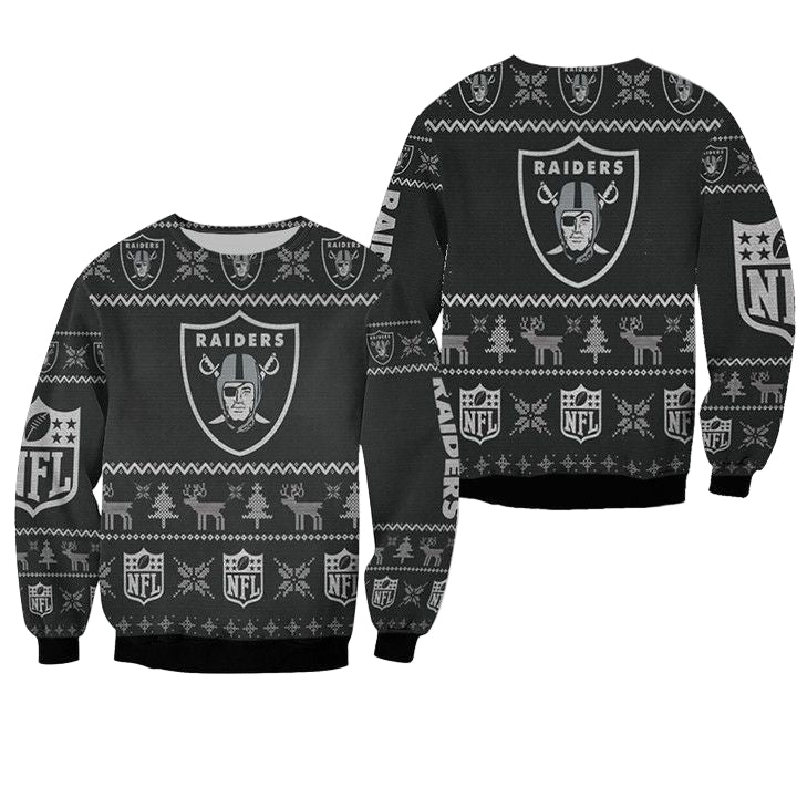 Oakland Raiders Ugly Sweater Christmas 3D Sweater ? Usalast